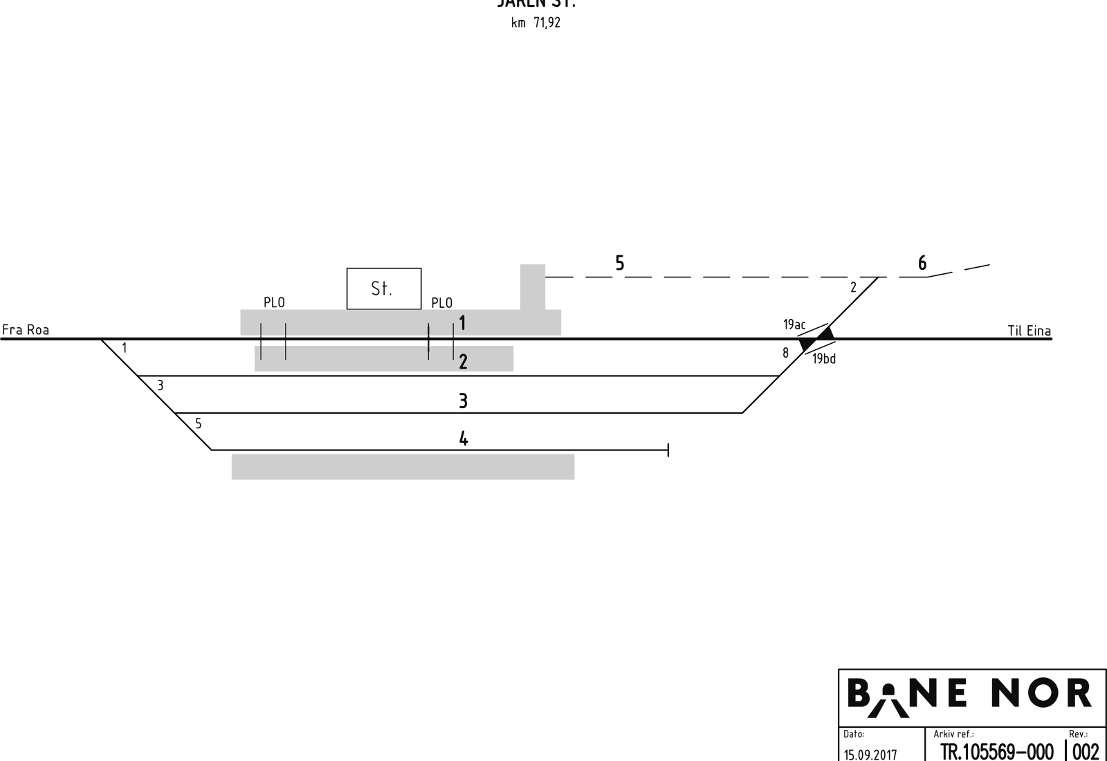 Track plan Jaren Stabling Facility