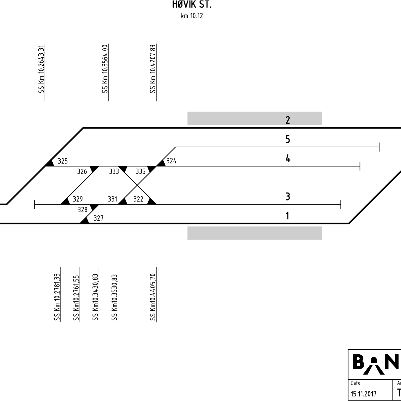 Track plan Høvik Stabling Facility