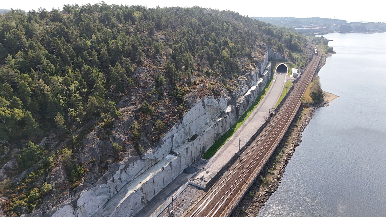 Dronefoto fra Sandbukta.