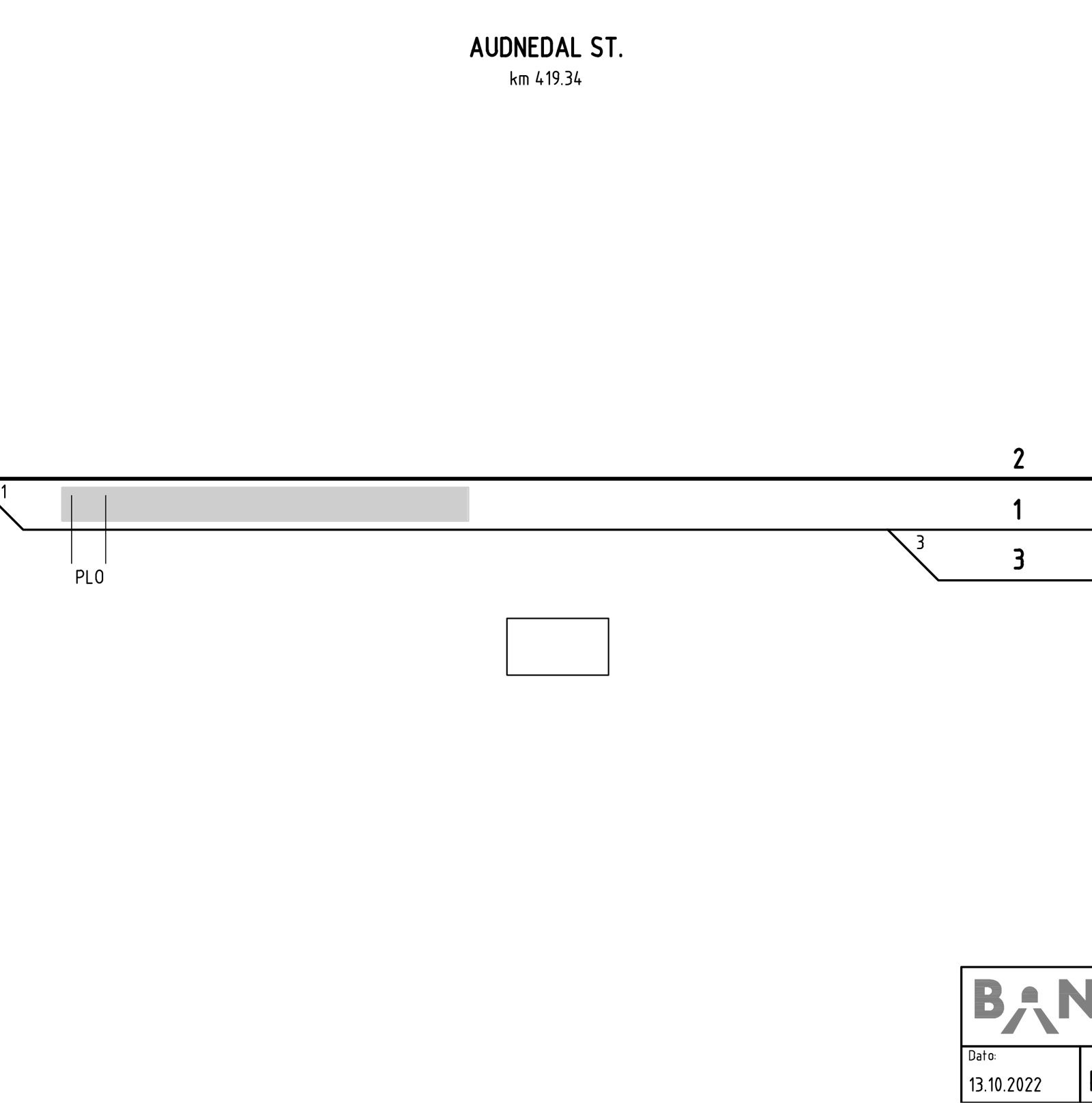 Track plan for Audnedal Station