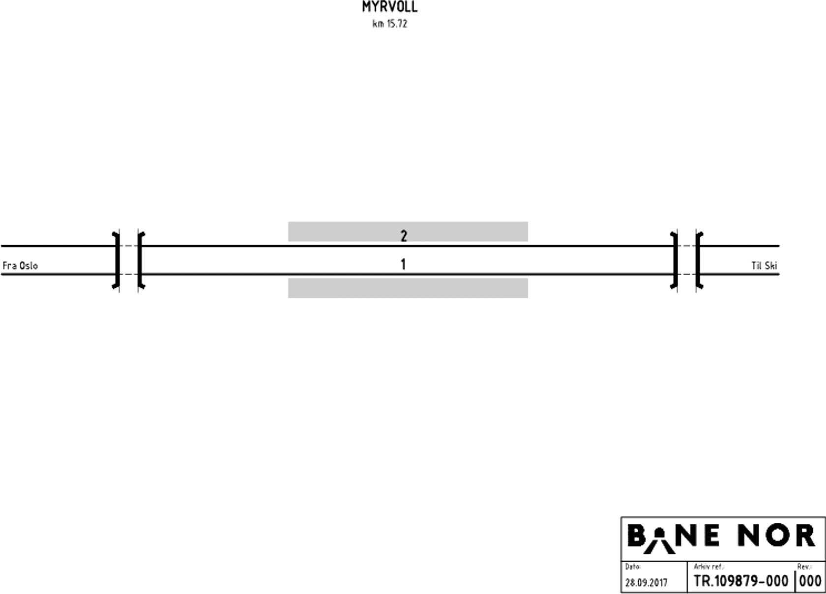 Track plan Myrvoll station
