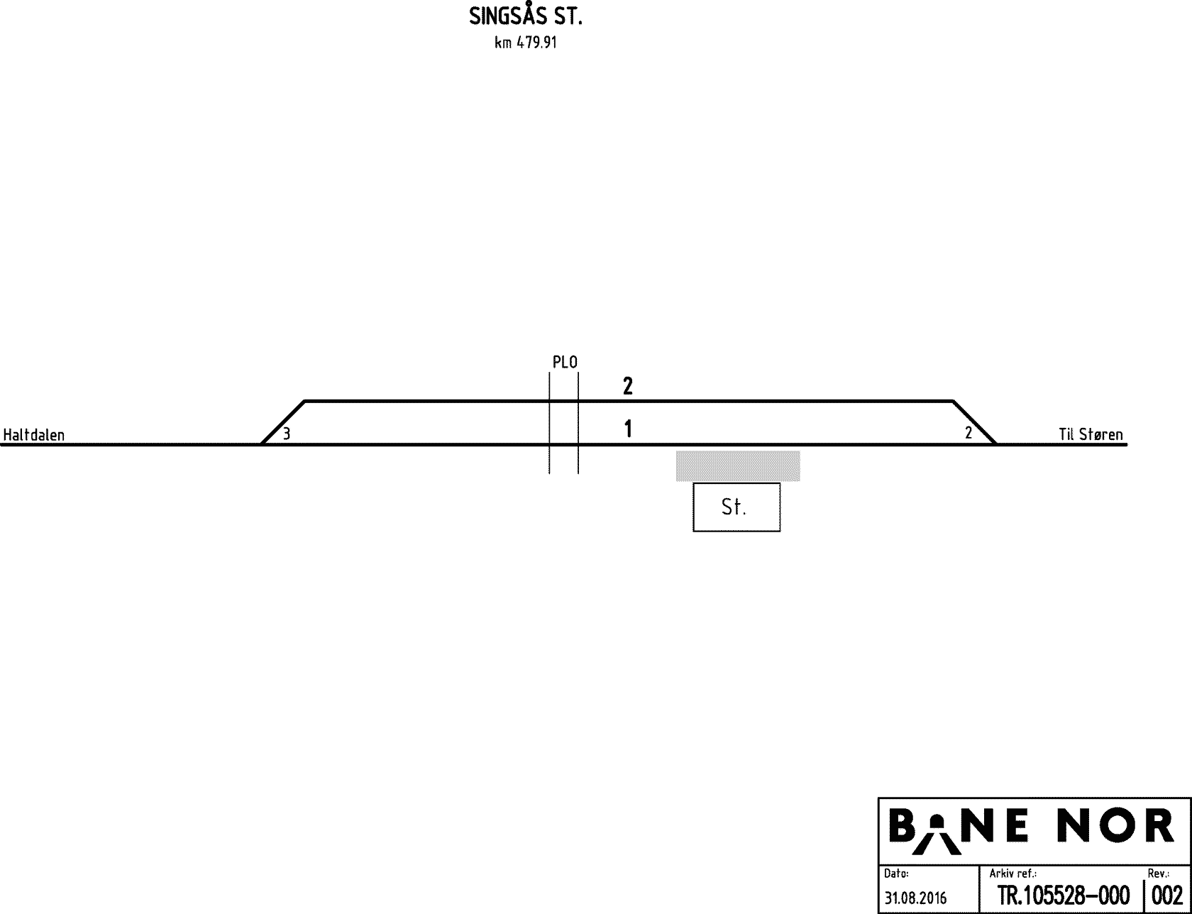 Track plan Singsås station