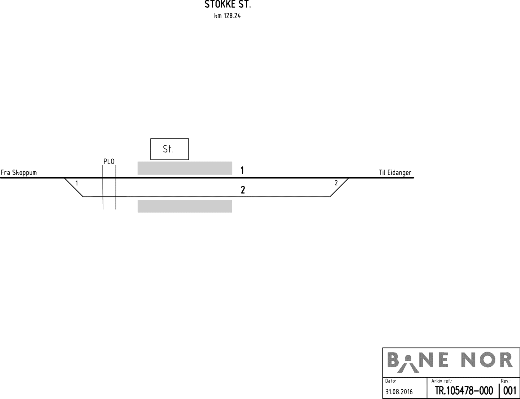 Track plan Stokke station