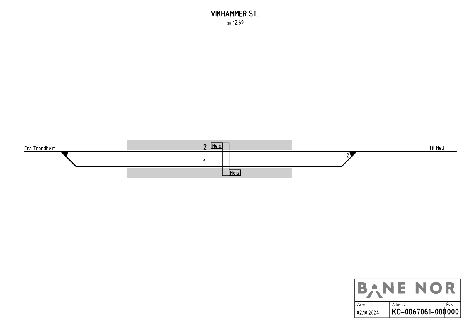 Sporplan Vikhammer stasjon