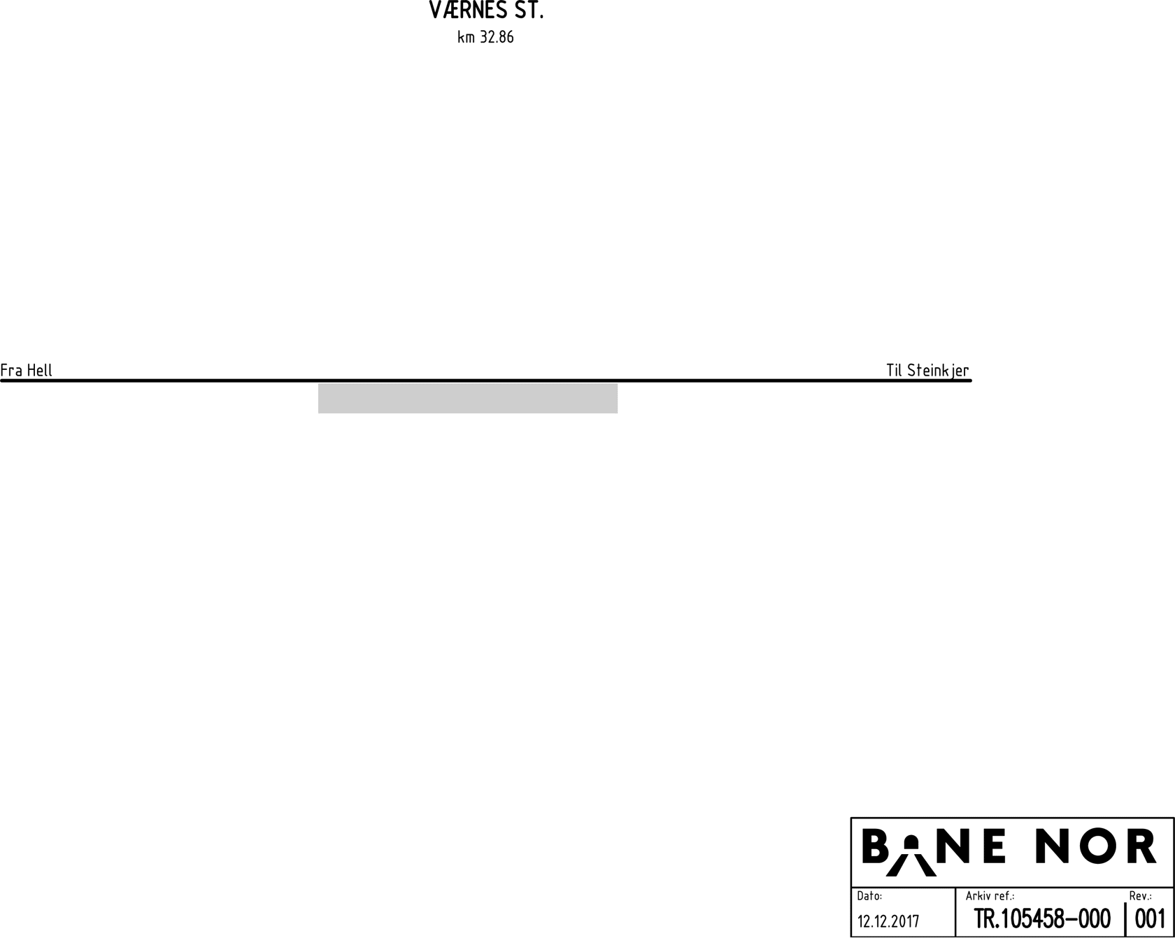 Track plan Trondheim lufthavn Værnes station