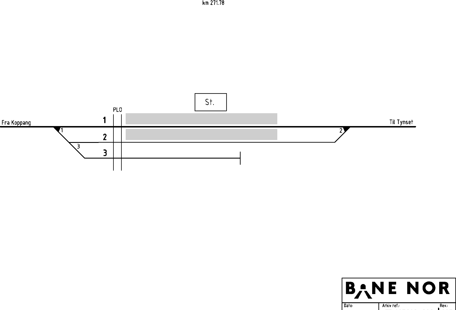 Track plan Atna stasjon