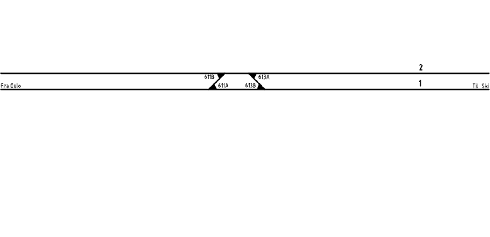 Track plan Bekkelaget station