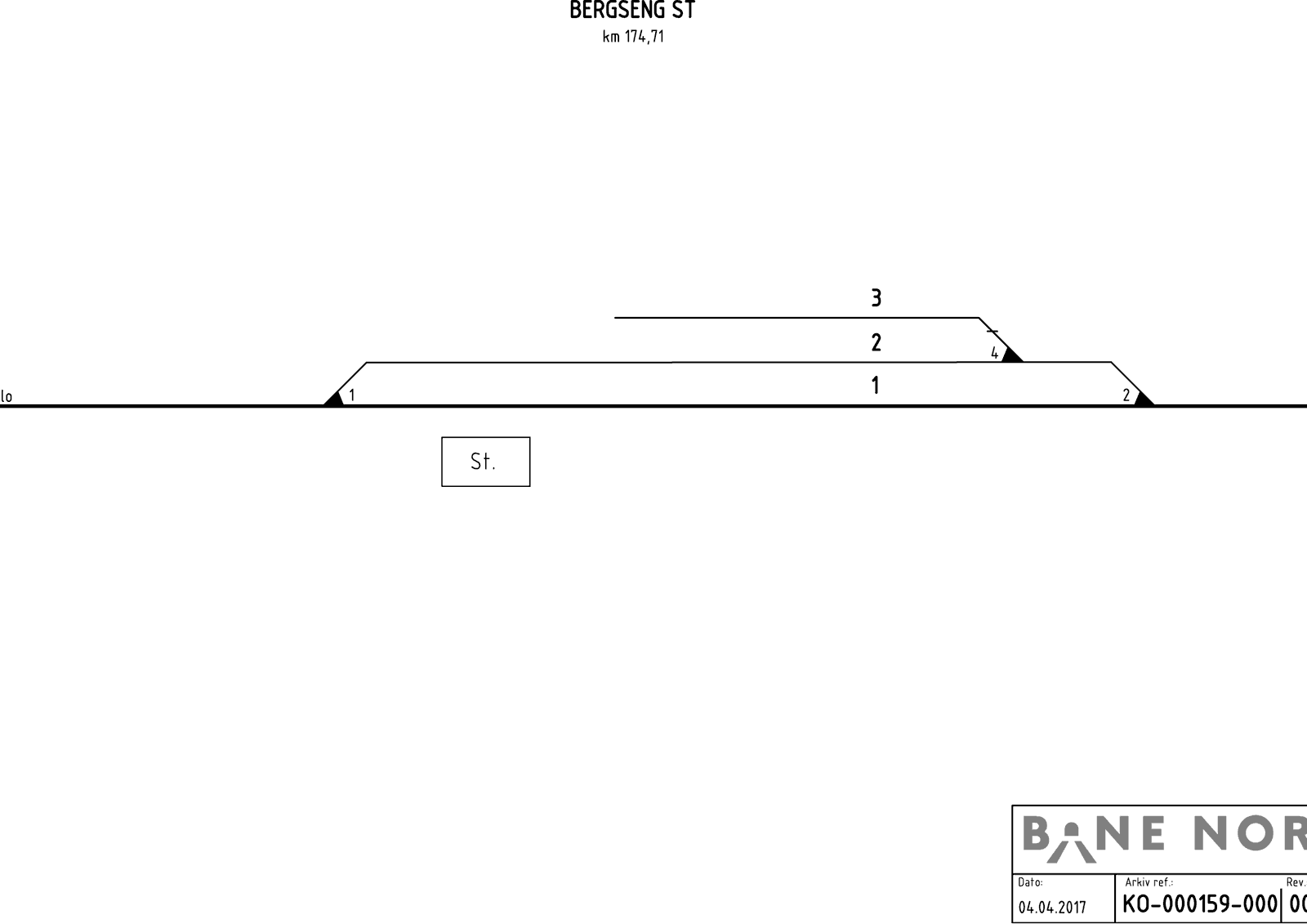 Track plan Bergseng station