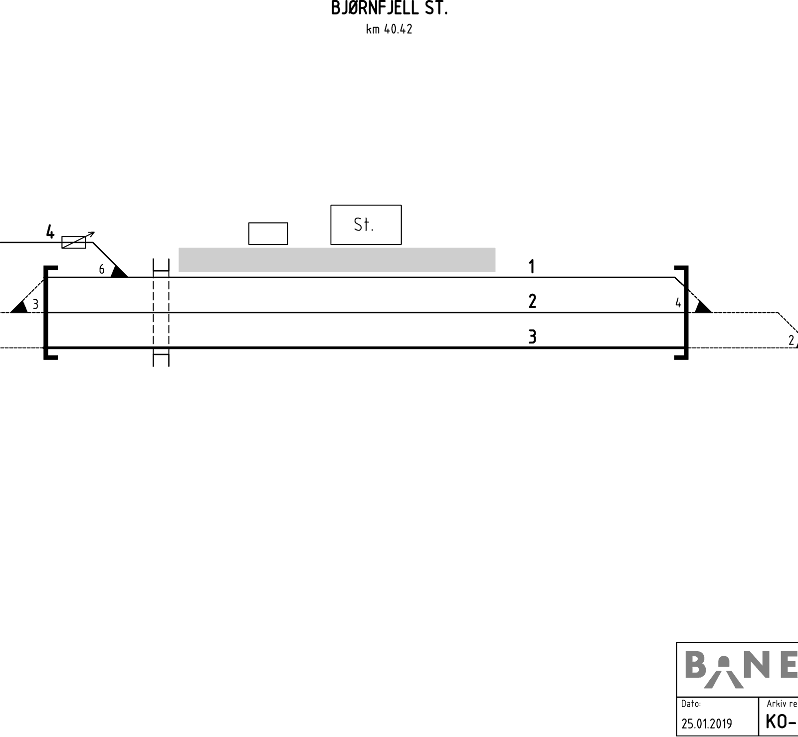 Track plan Bjørnfjell station
