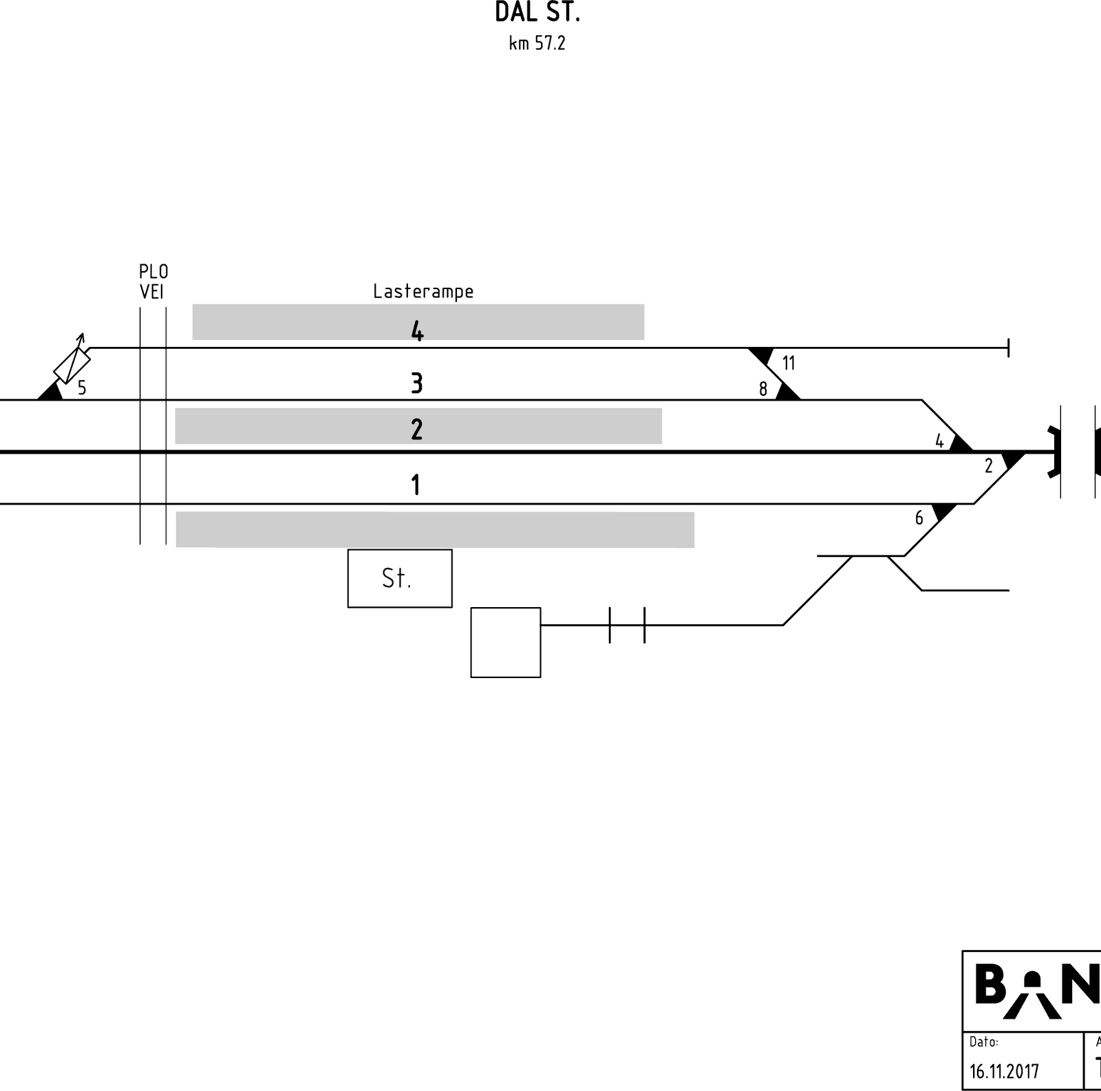 Track plan Dal station