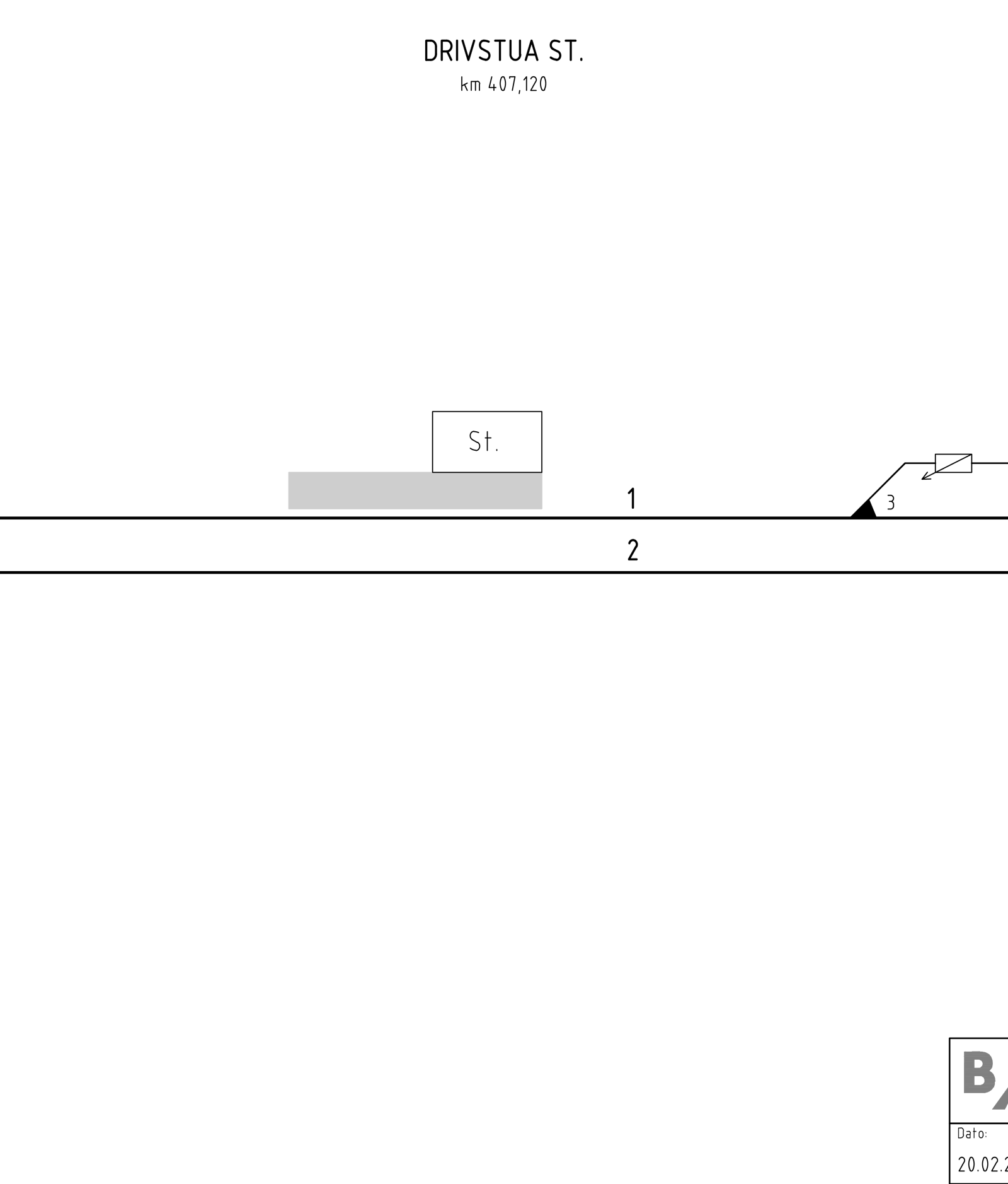 Track plan Drivstua station