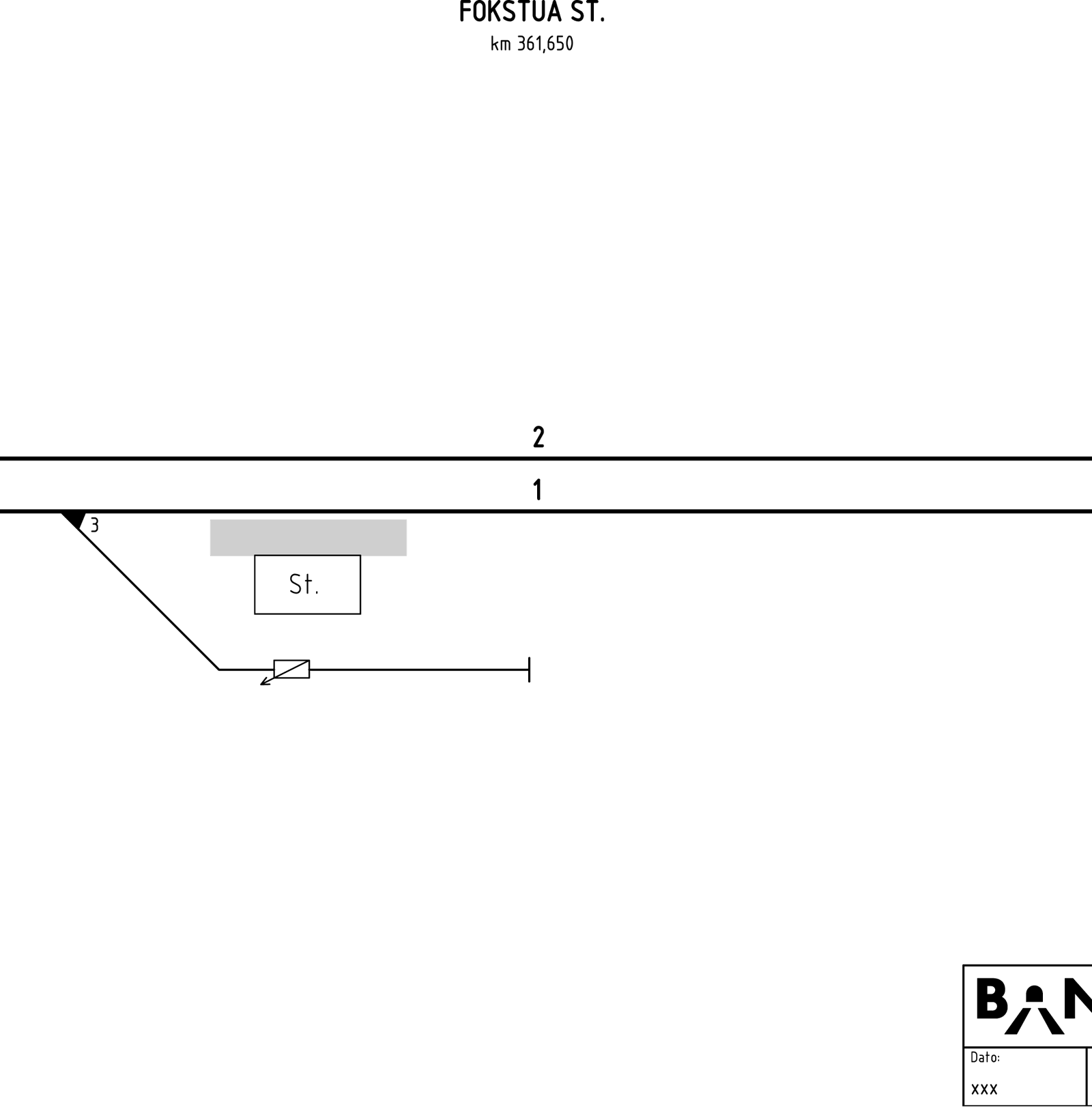 Track plan Fokstua station