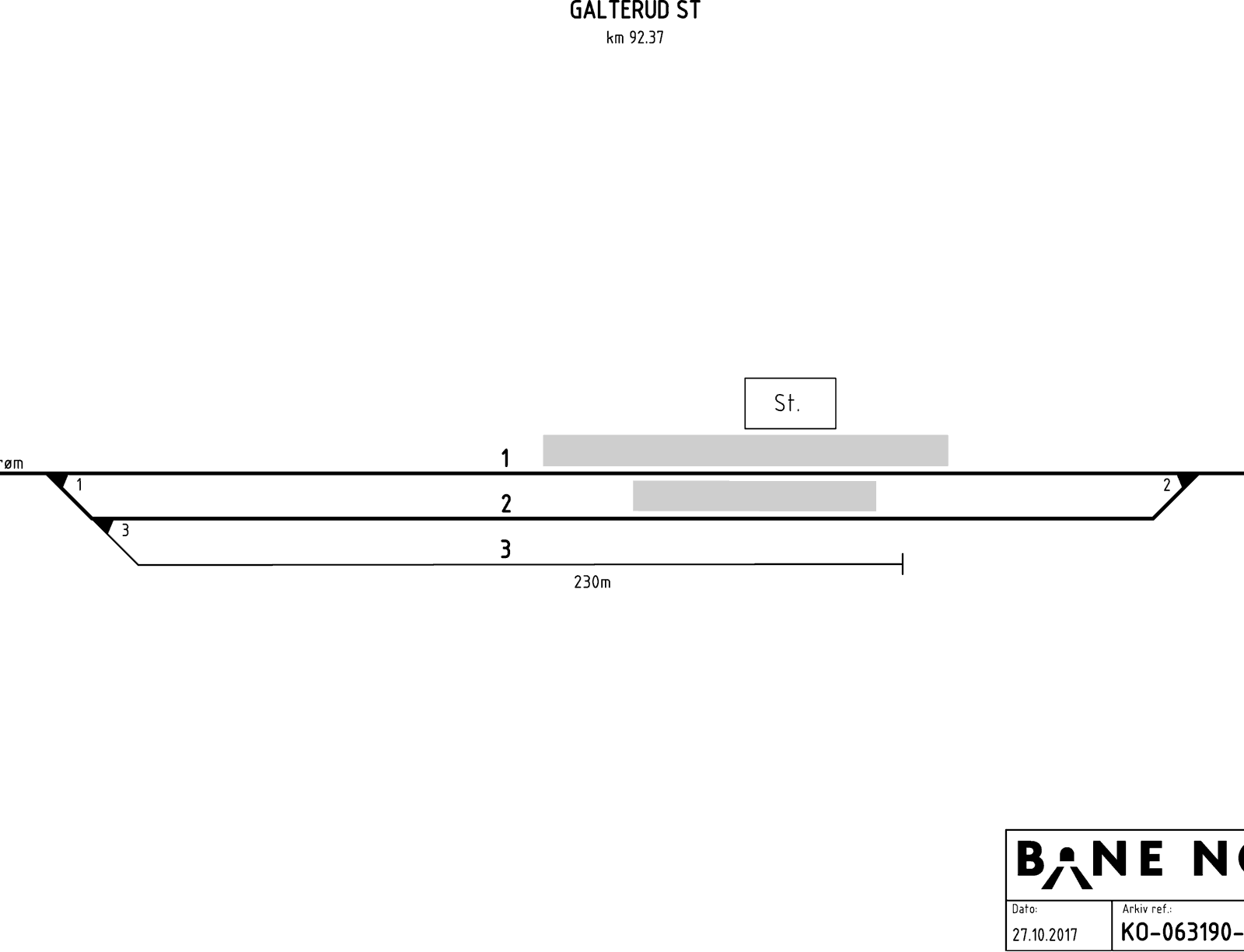 Track plan Galterud station