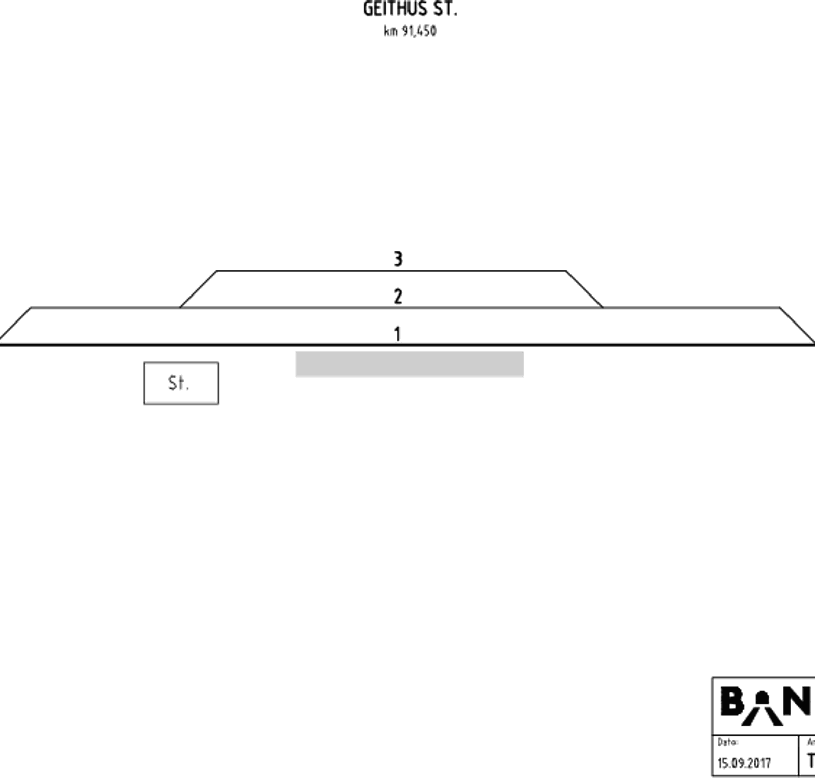 Track plan Geithus station