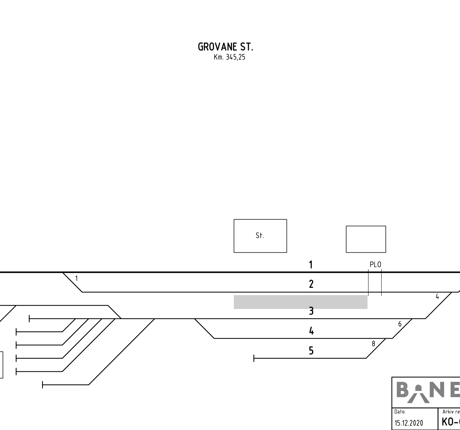 Track plan Grovane station