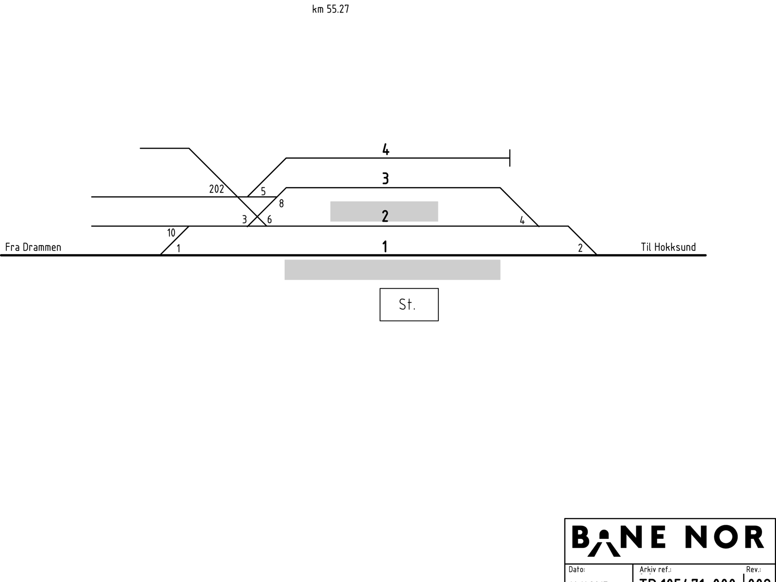 Track plan Gulskogen station