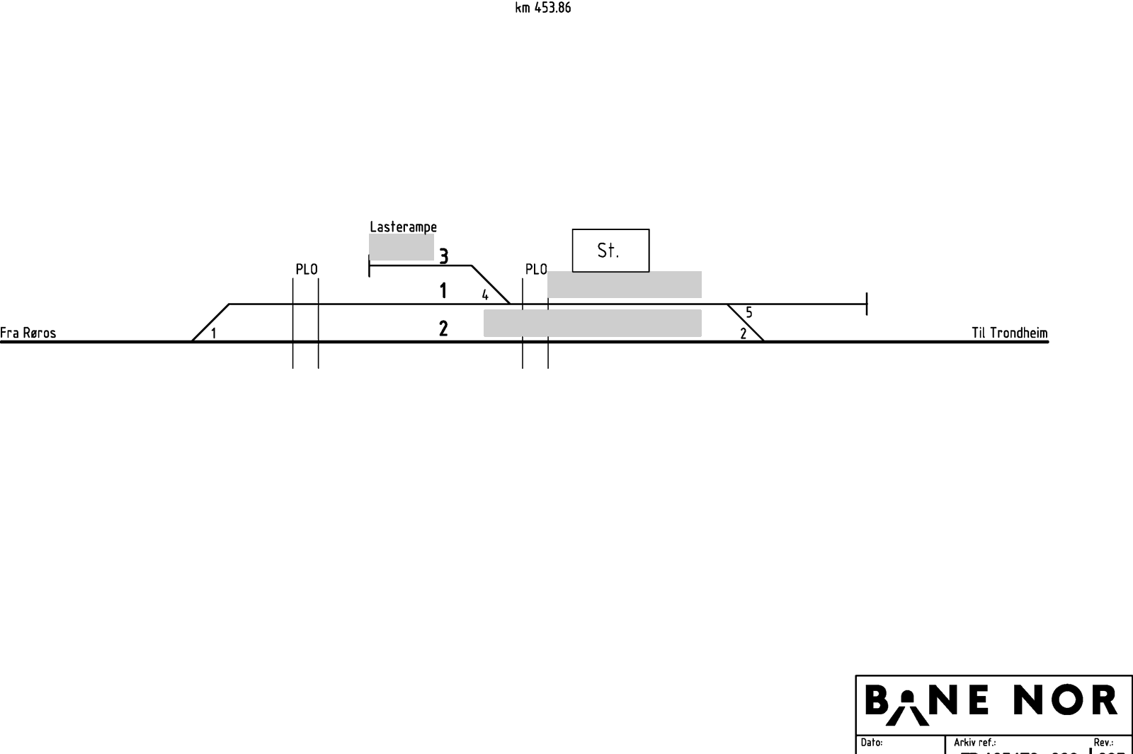 Track plan Haltdalen station