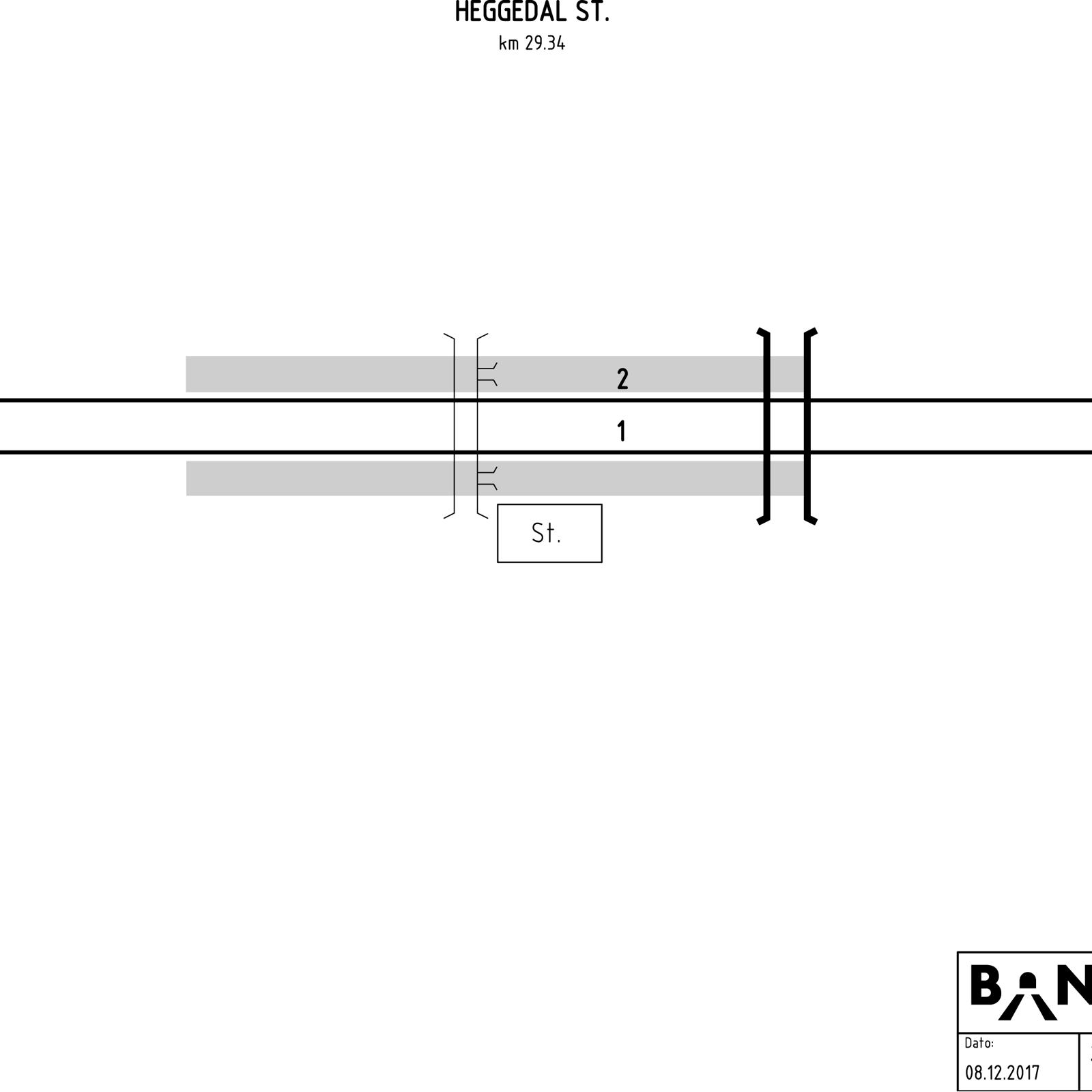 Track plan Heggedal station