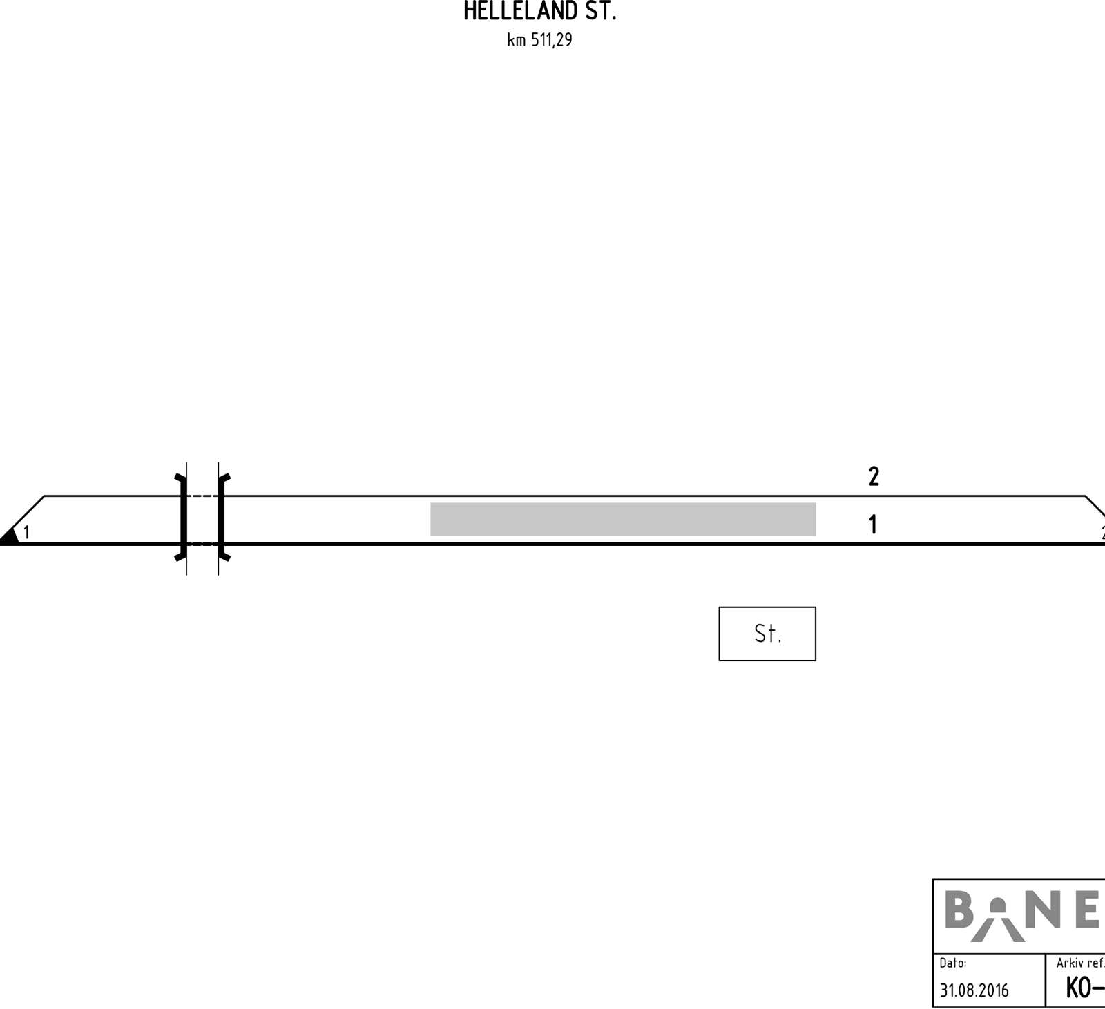 Track plan Helleland station