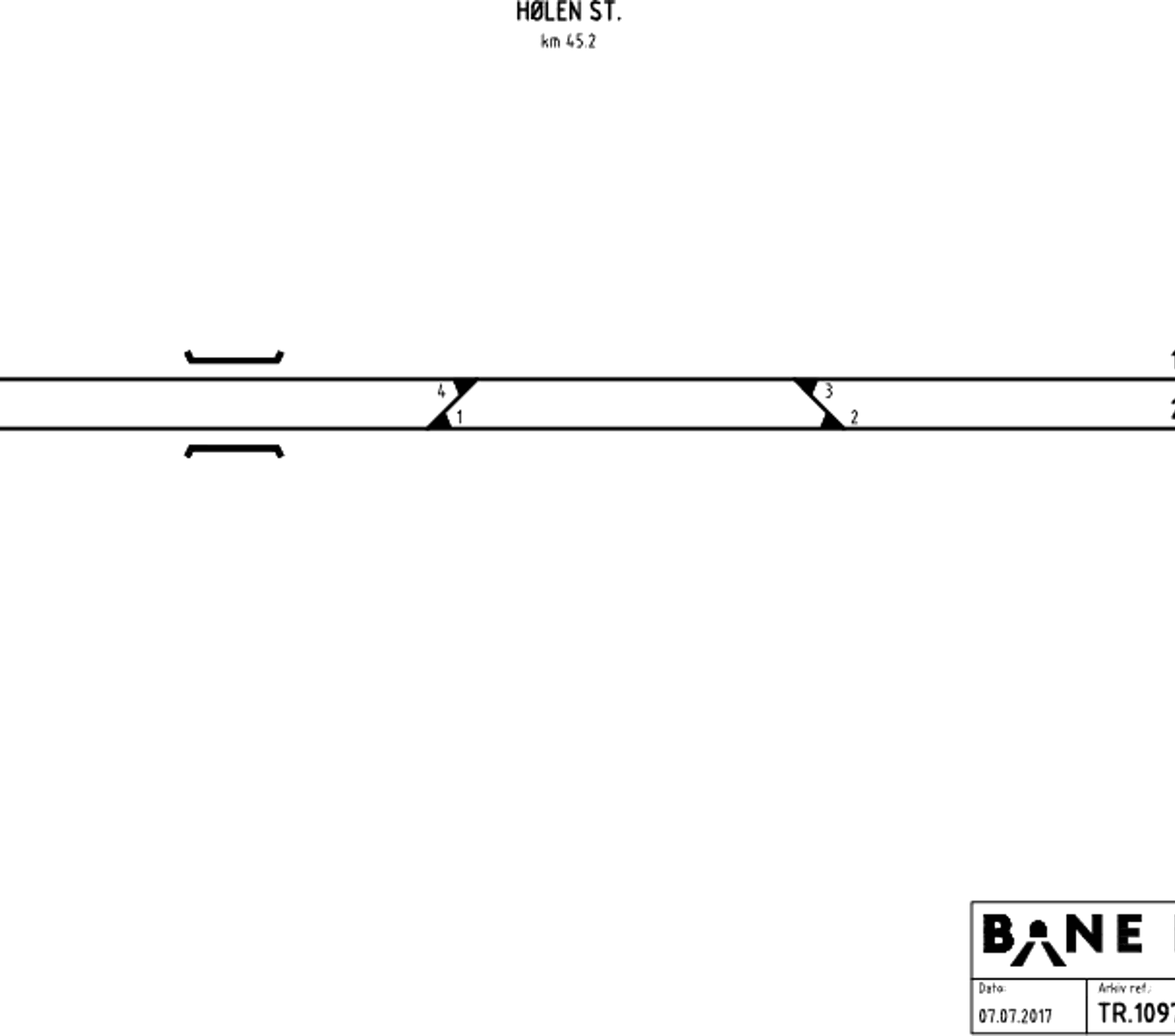 Track plan Hølen station