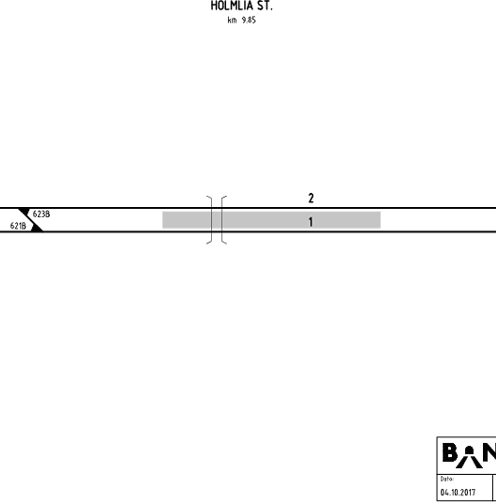 Track plan Holmlia station
