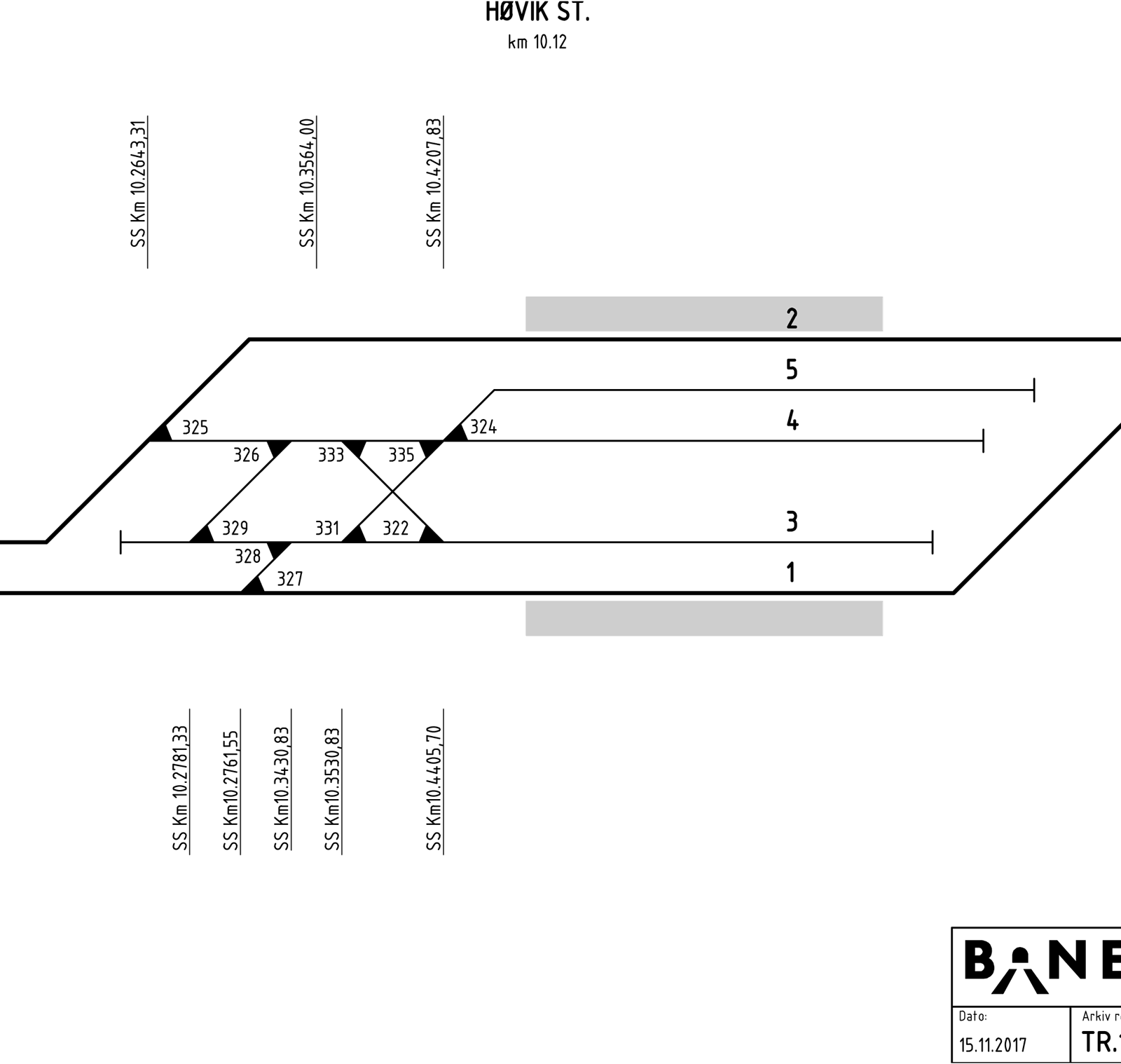 Track plan Høvik station