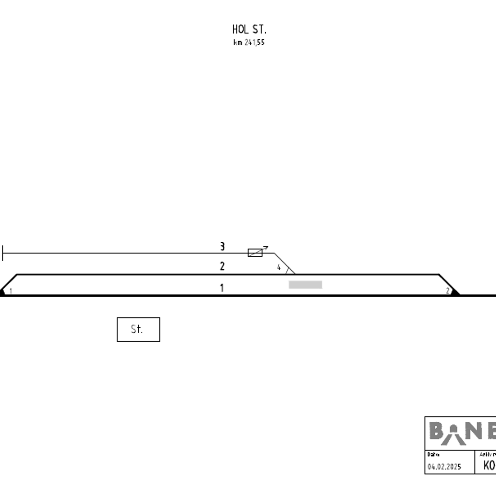 Track plan Hol station