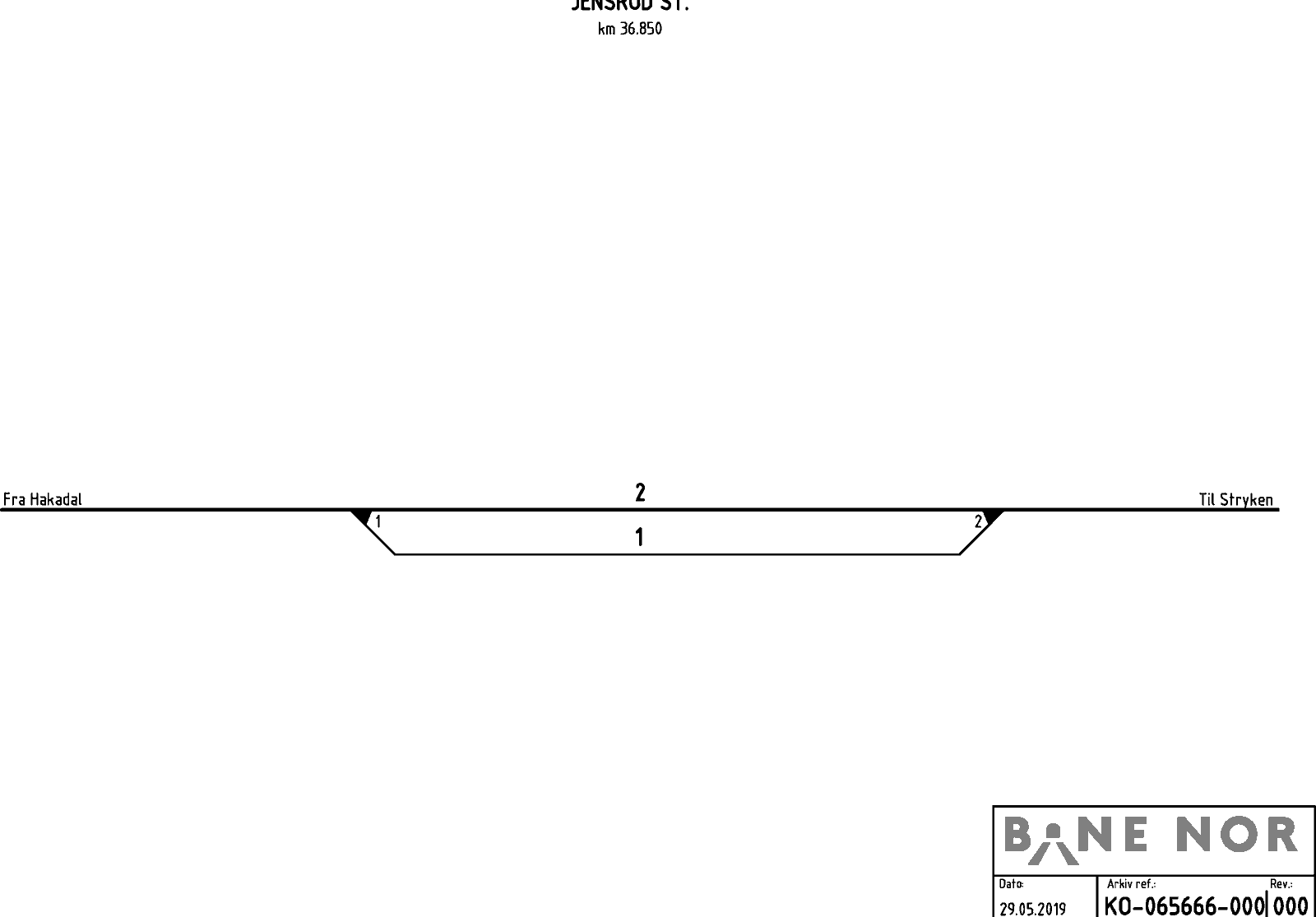 Track plan Jensrud station