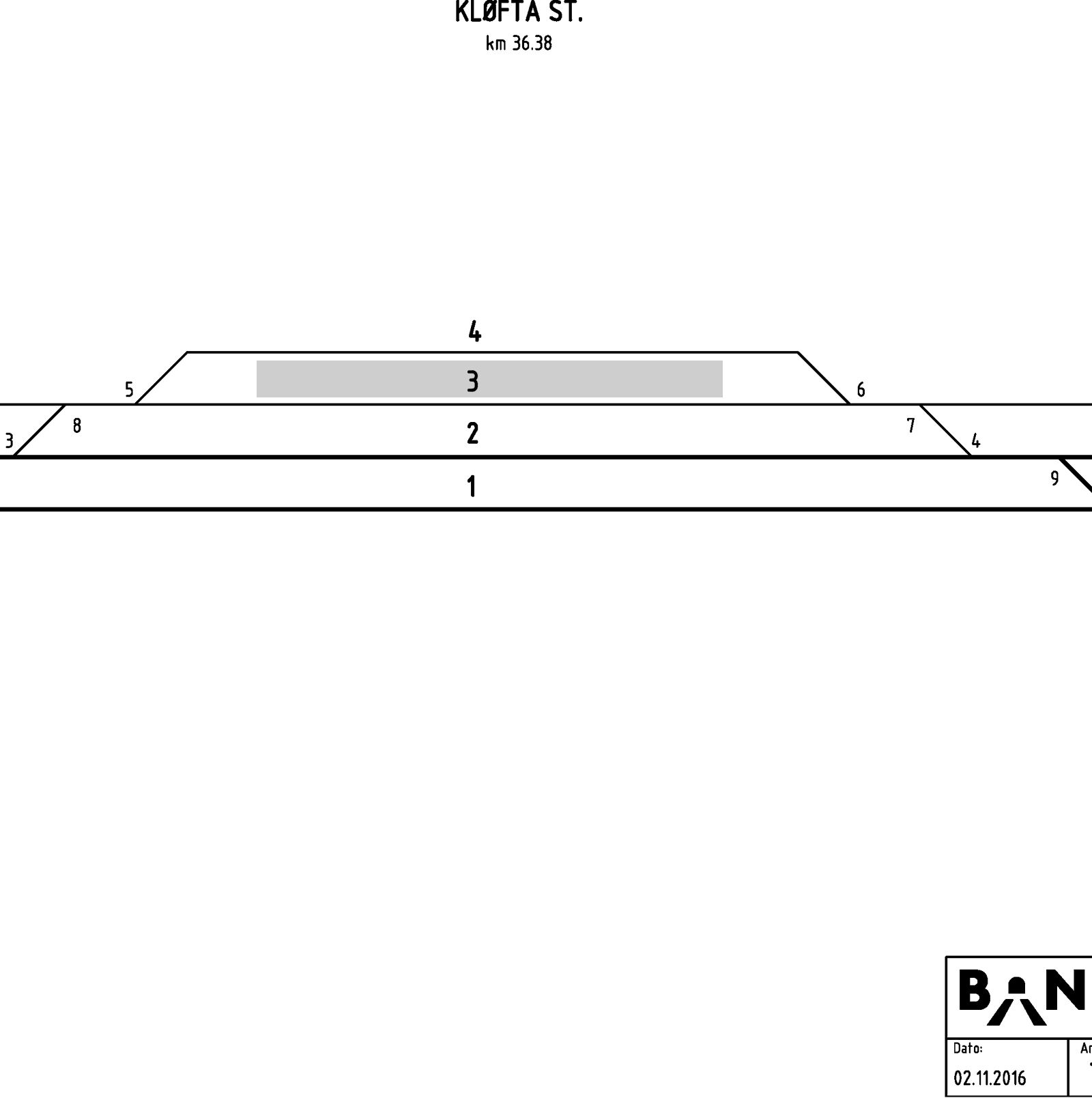 Sporplan Kløfta stasjon