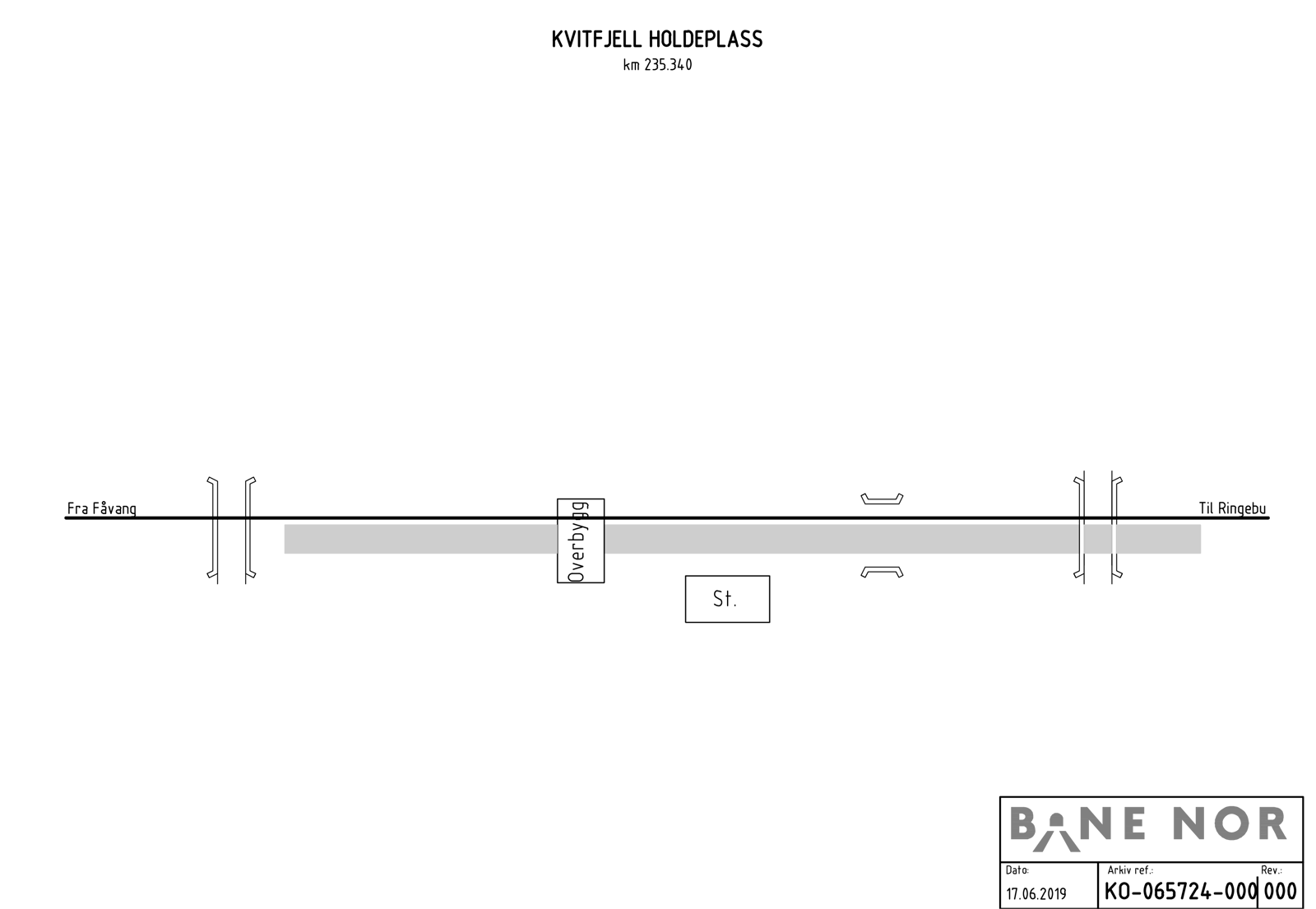 Track plan for Kvitfjell station