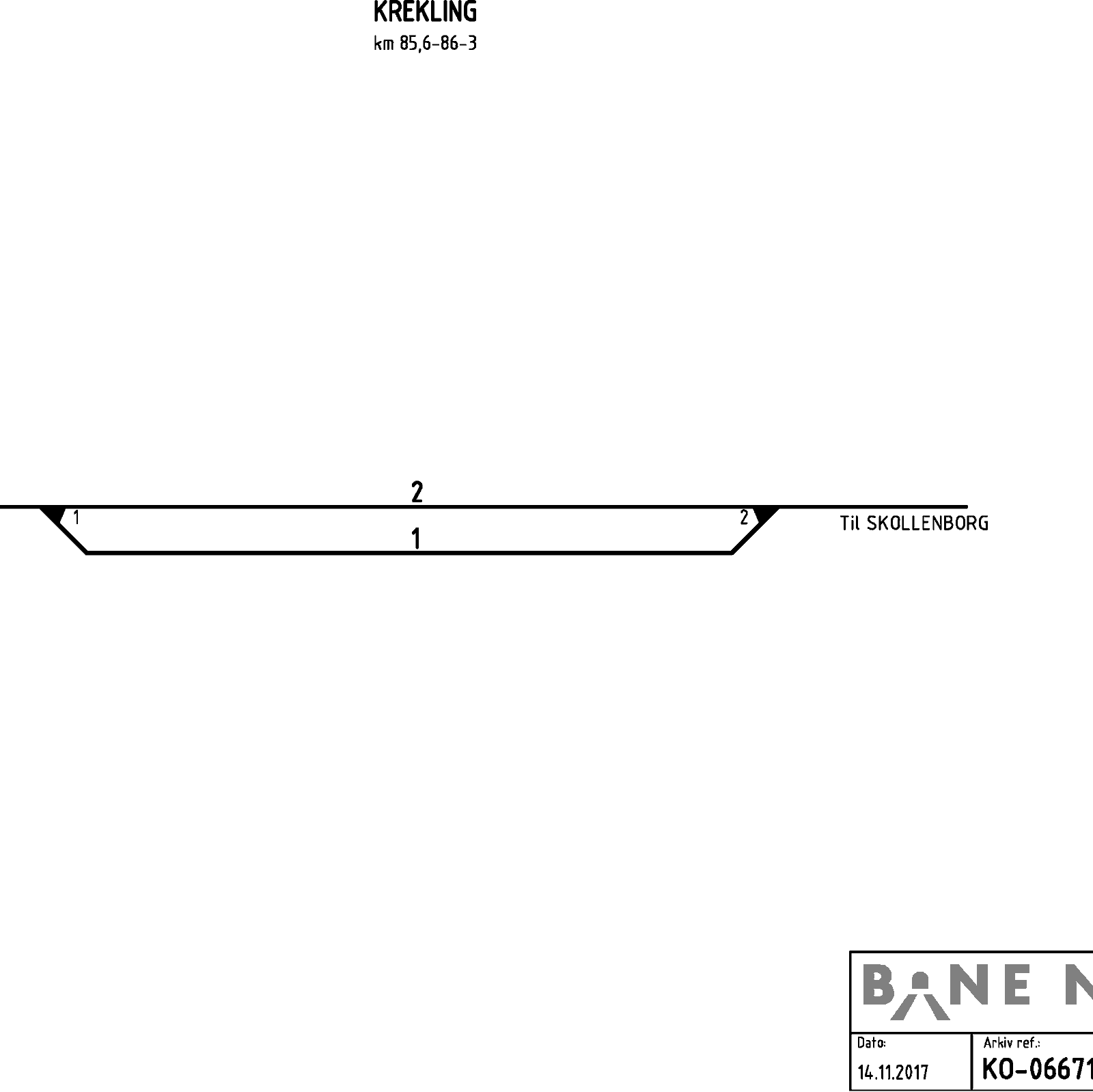 Track plan Krekling station