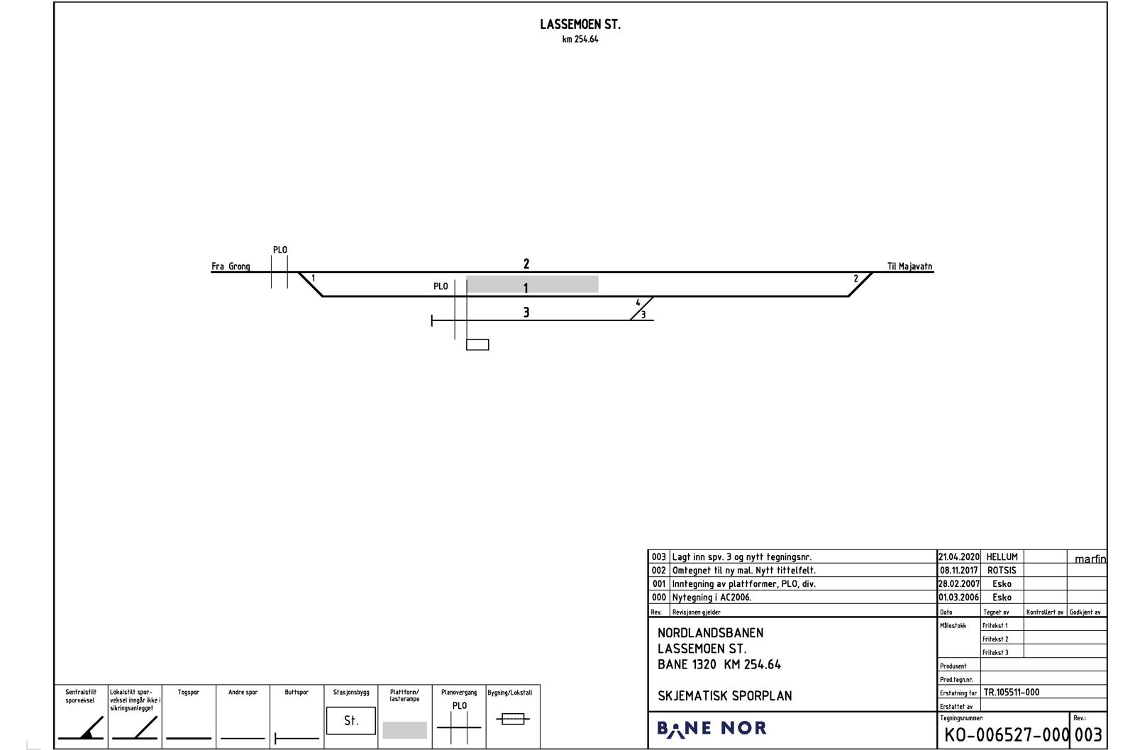 Track plan Lassemoen station