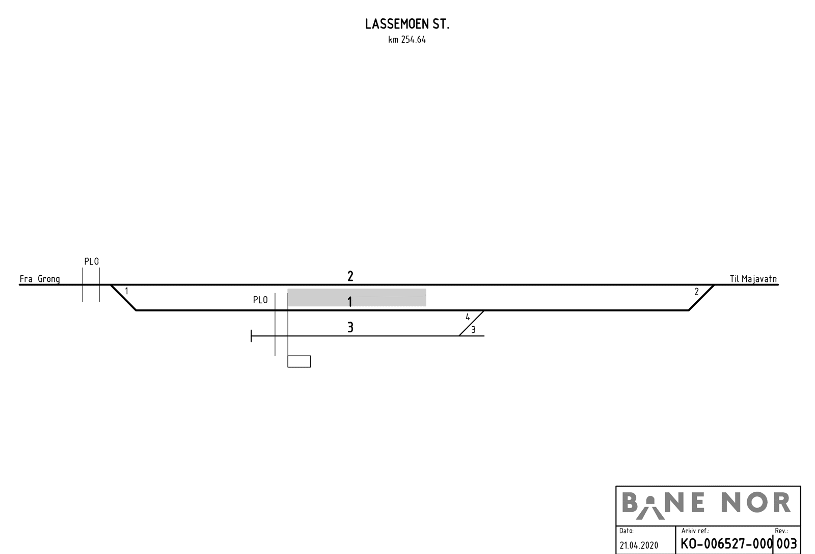 Sporplan Lassemoen stasjon