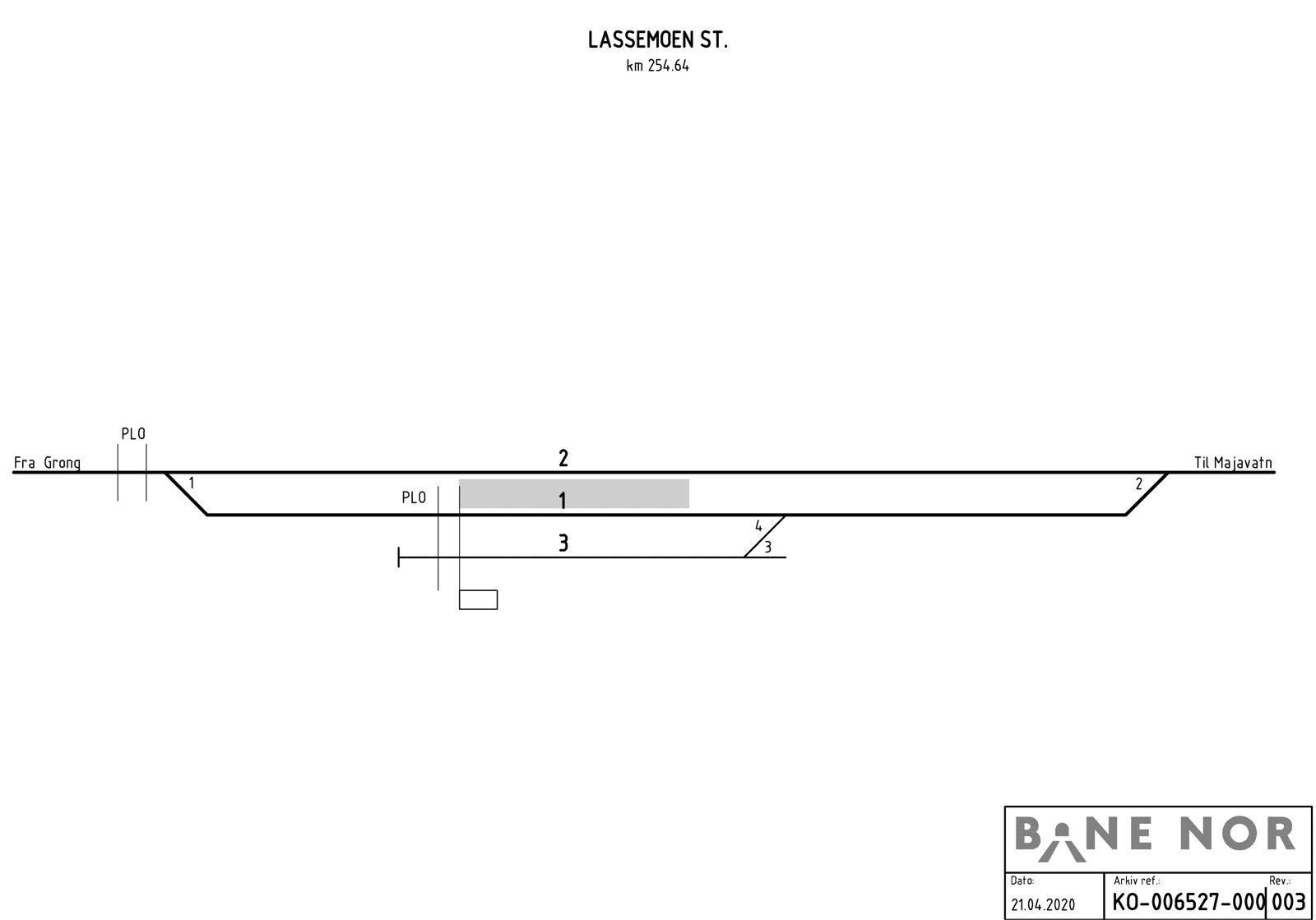 Track plan Lassemoen station