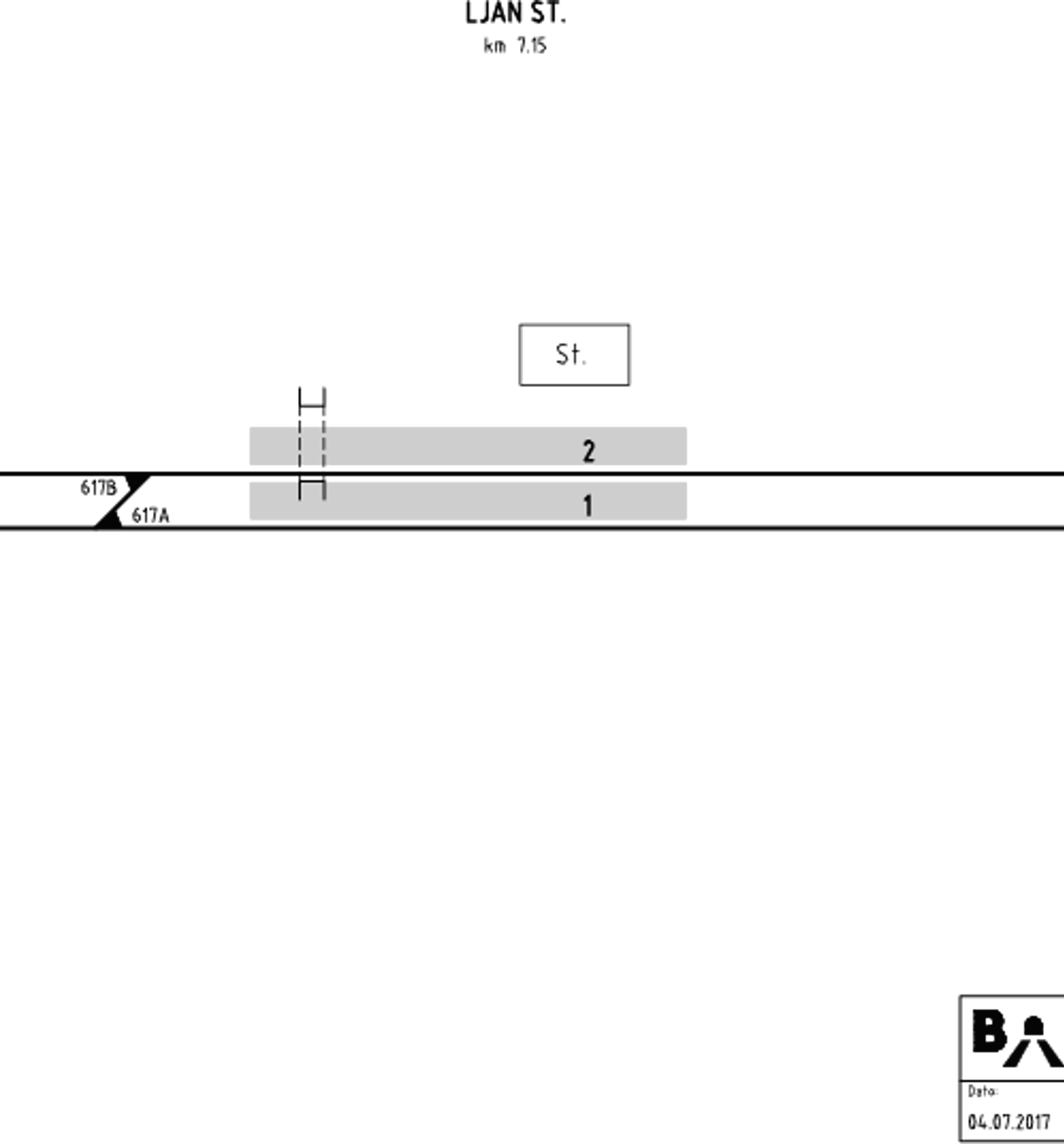Track plan Ljan station