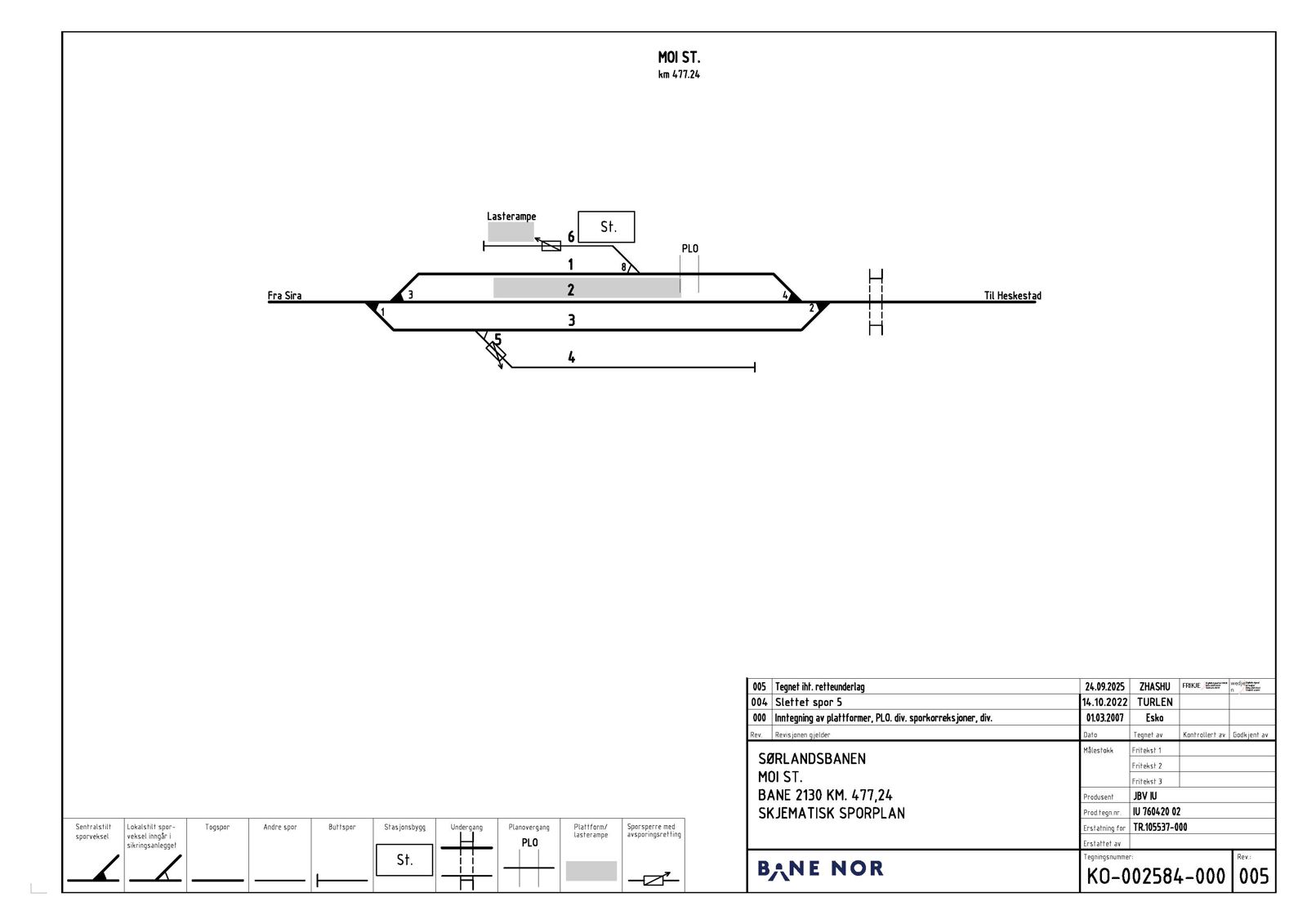 Track plan Moi station