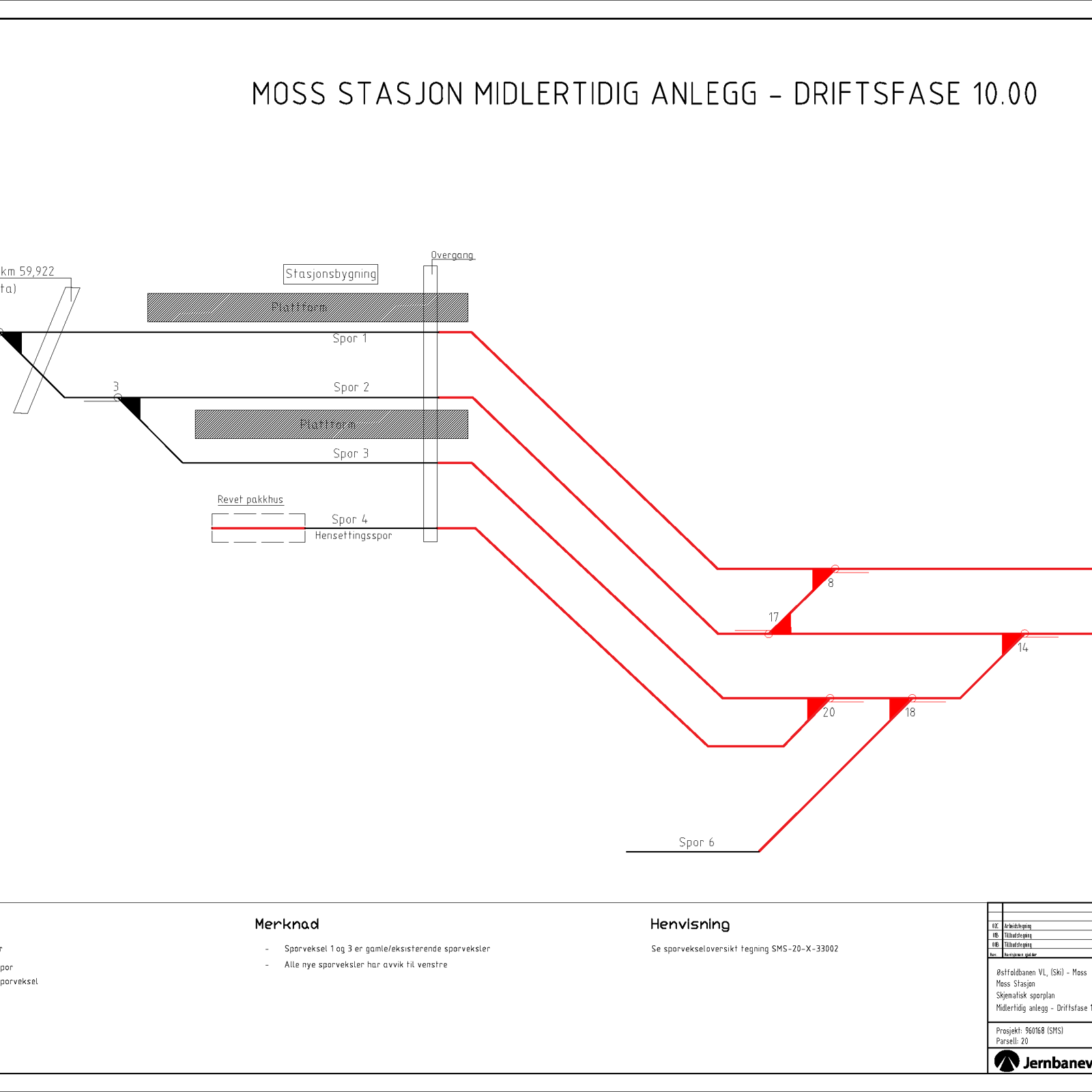 Track plan Moss station