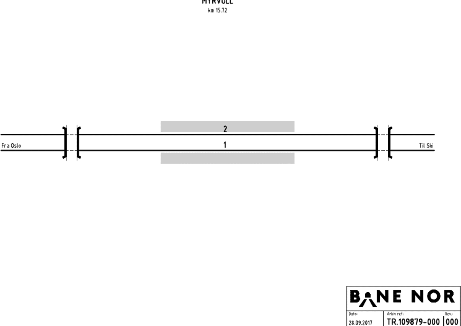 Track plan Myrvoll station