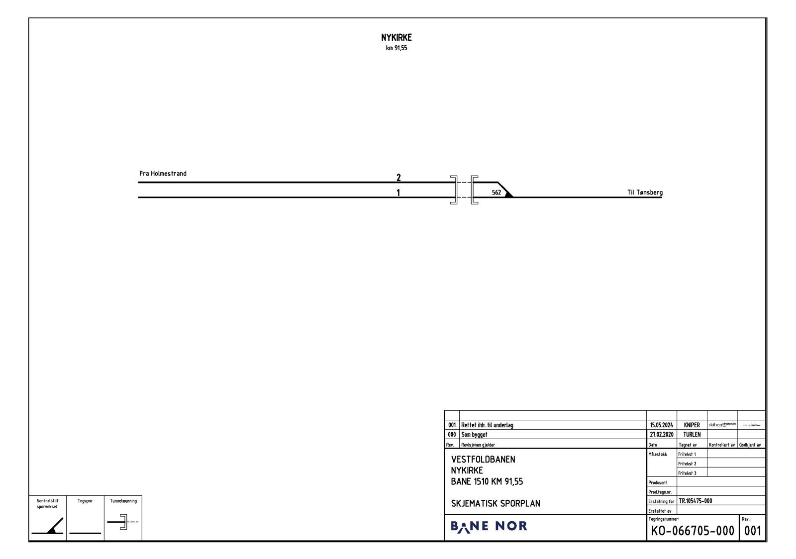 Track plan Nykirke station