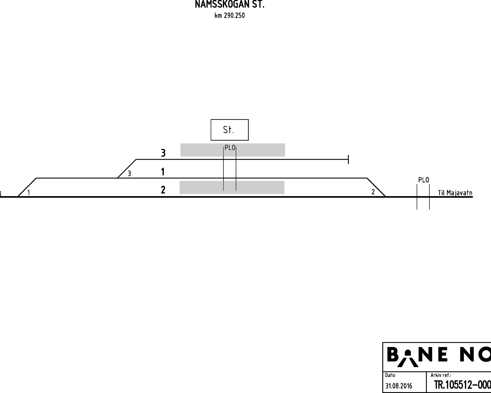Track plan Namsskogan station