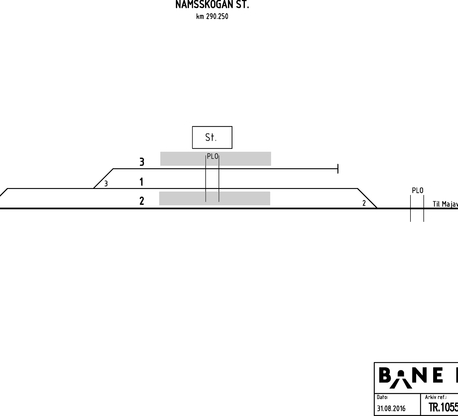 Track plan Namsskogan station