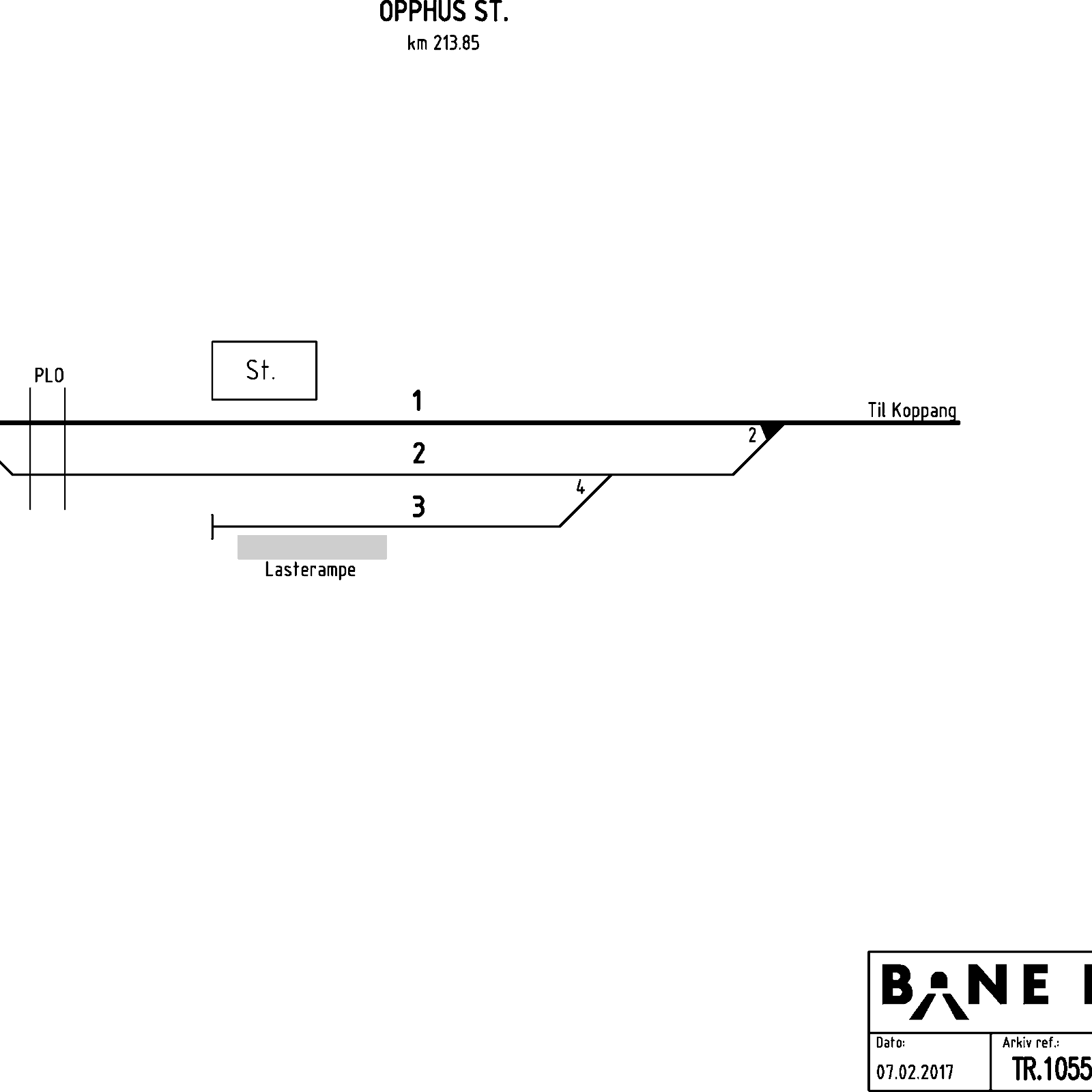 Track plan Opphus station