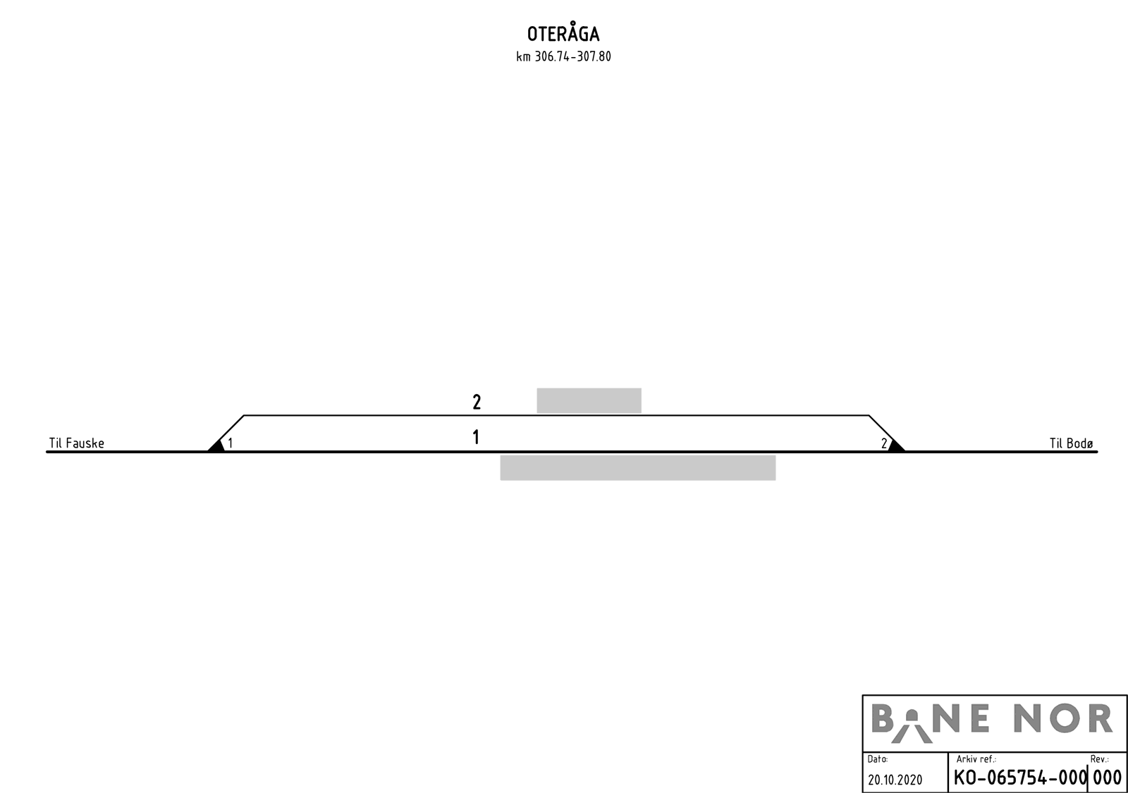 Track plan Oteråga station