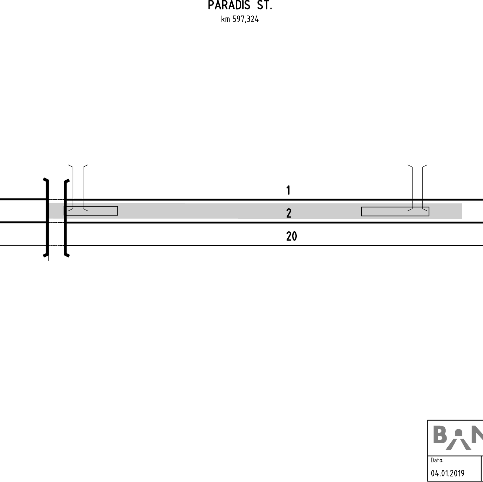 Track plan Paradis station