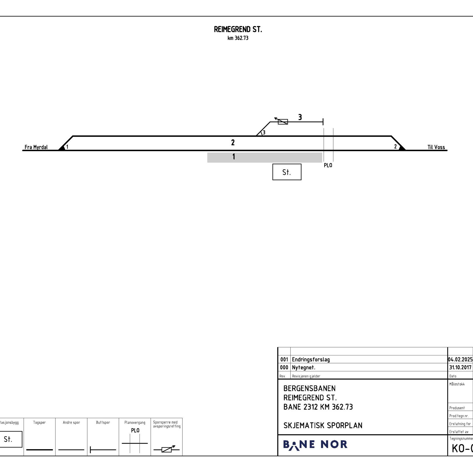 Track plan Reimegrend station