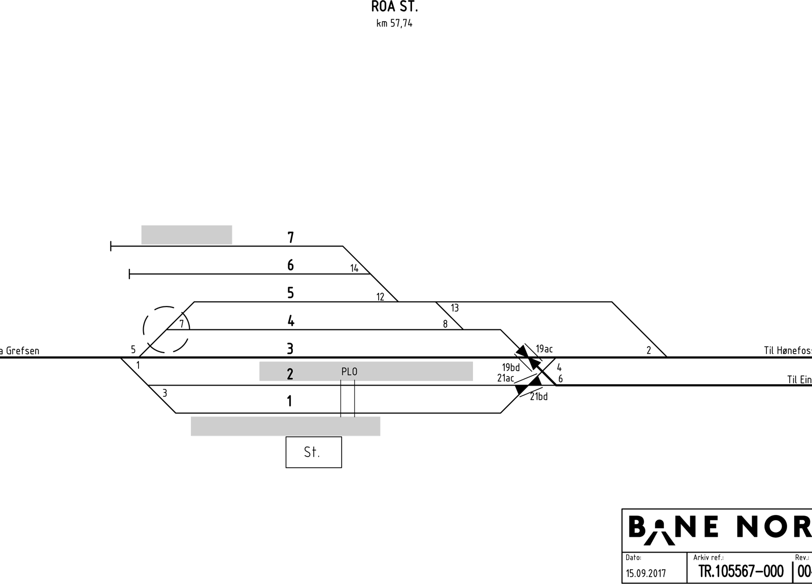 Track plan Roa station