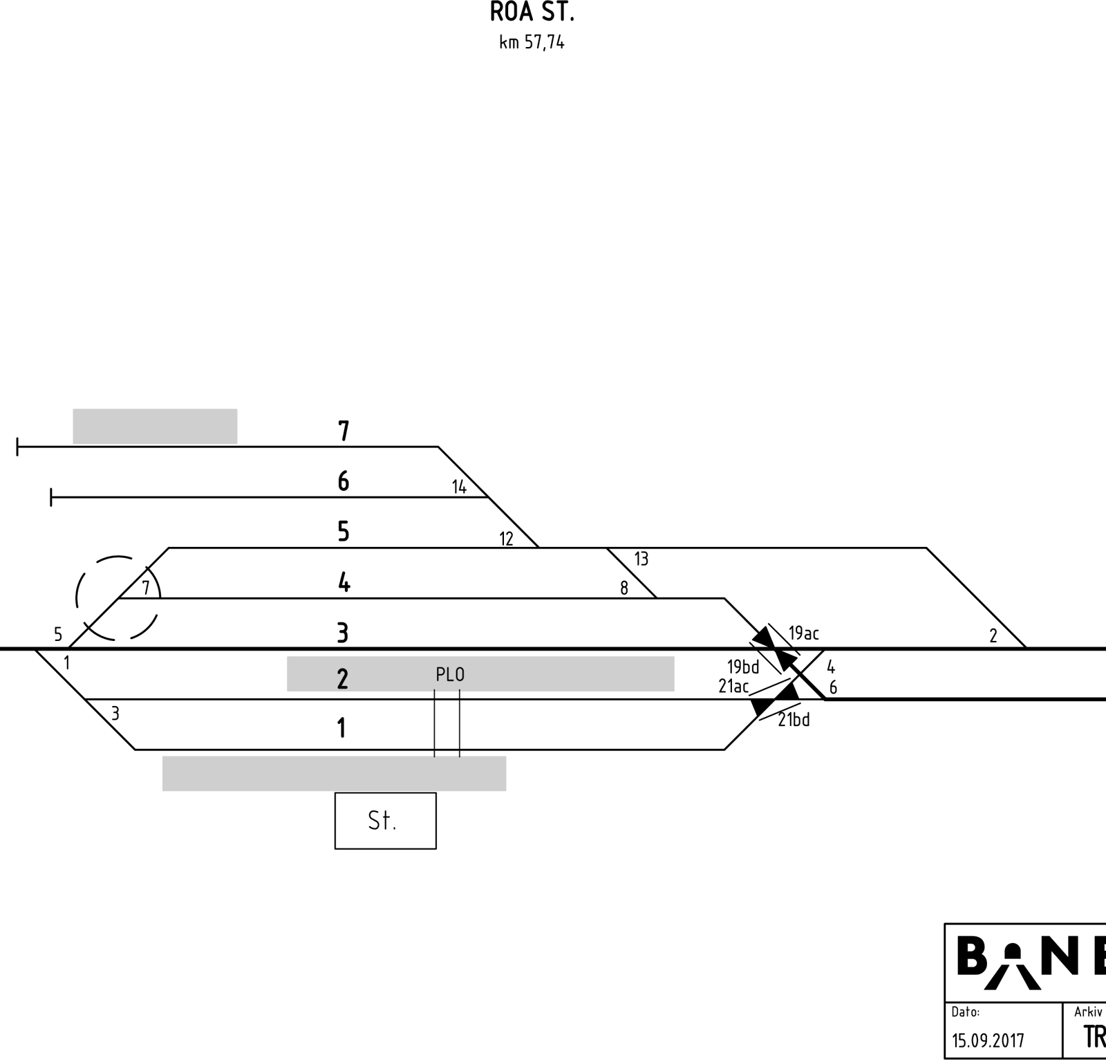 Track plan Roa station