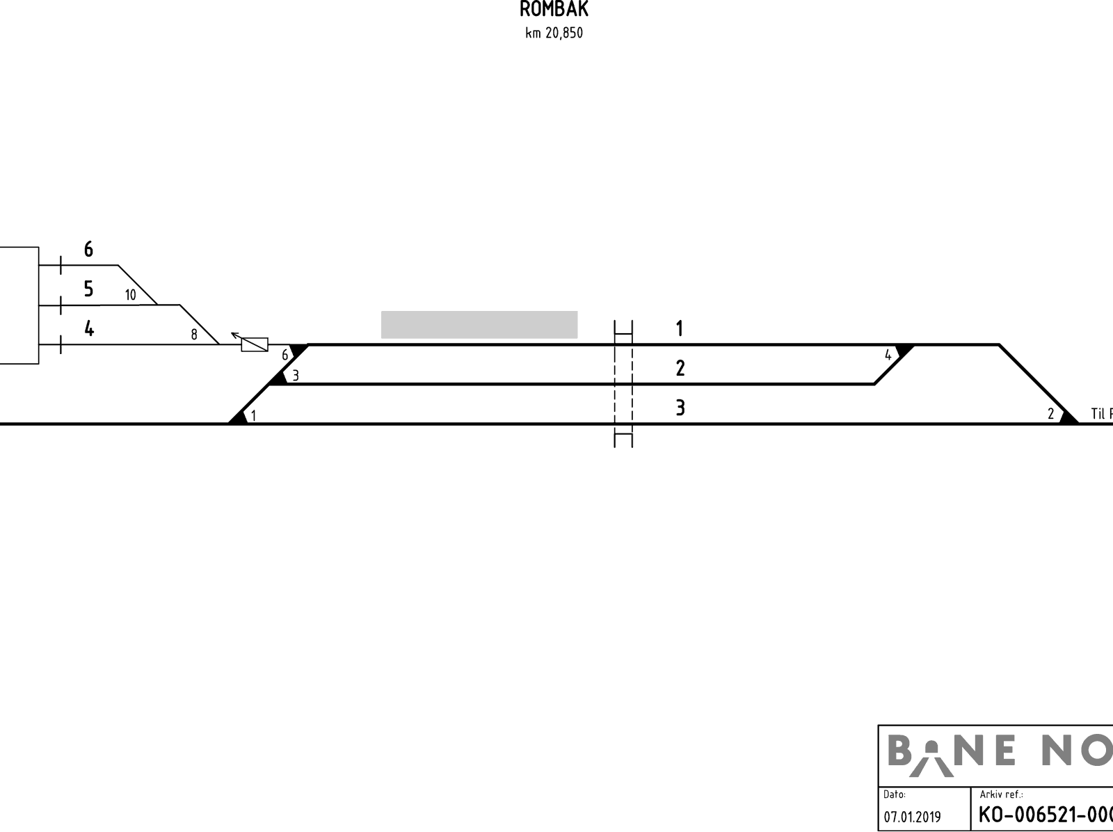 Track plan Rombak station