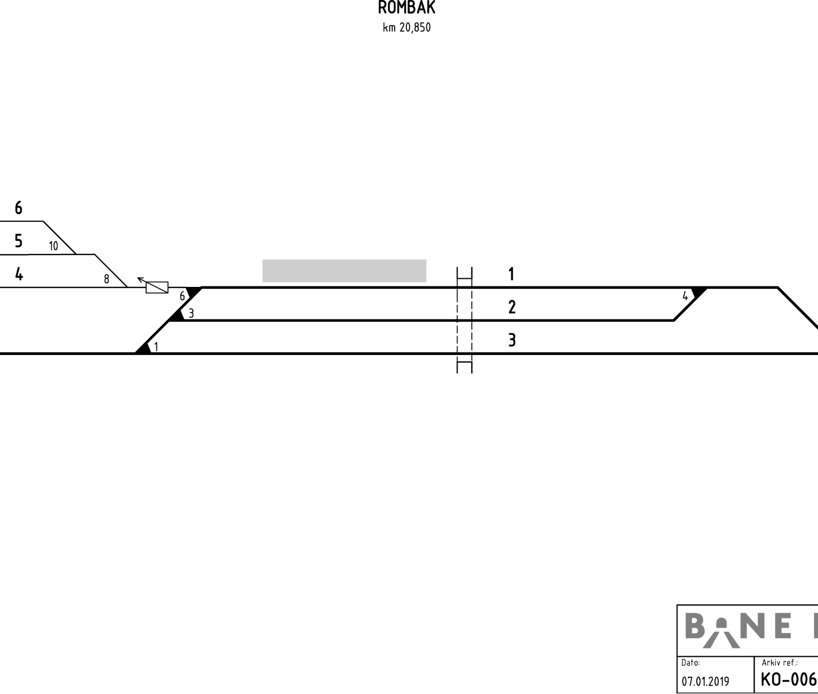 Track plan Rombak station