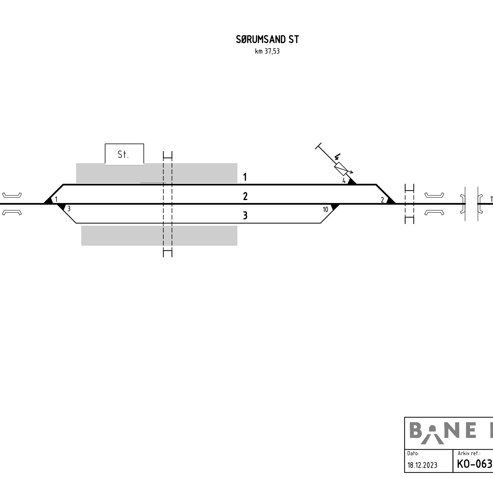 Track plan Sørumsand station